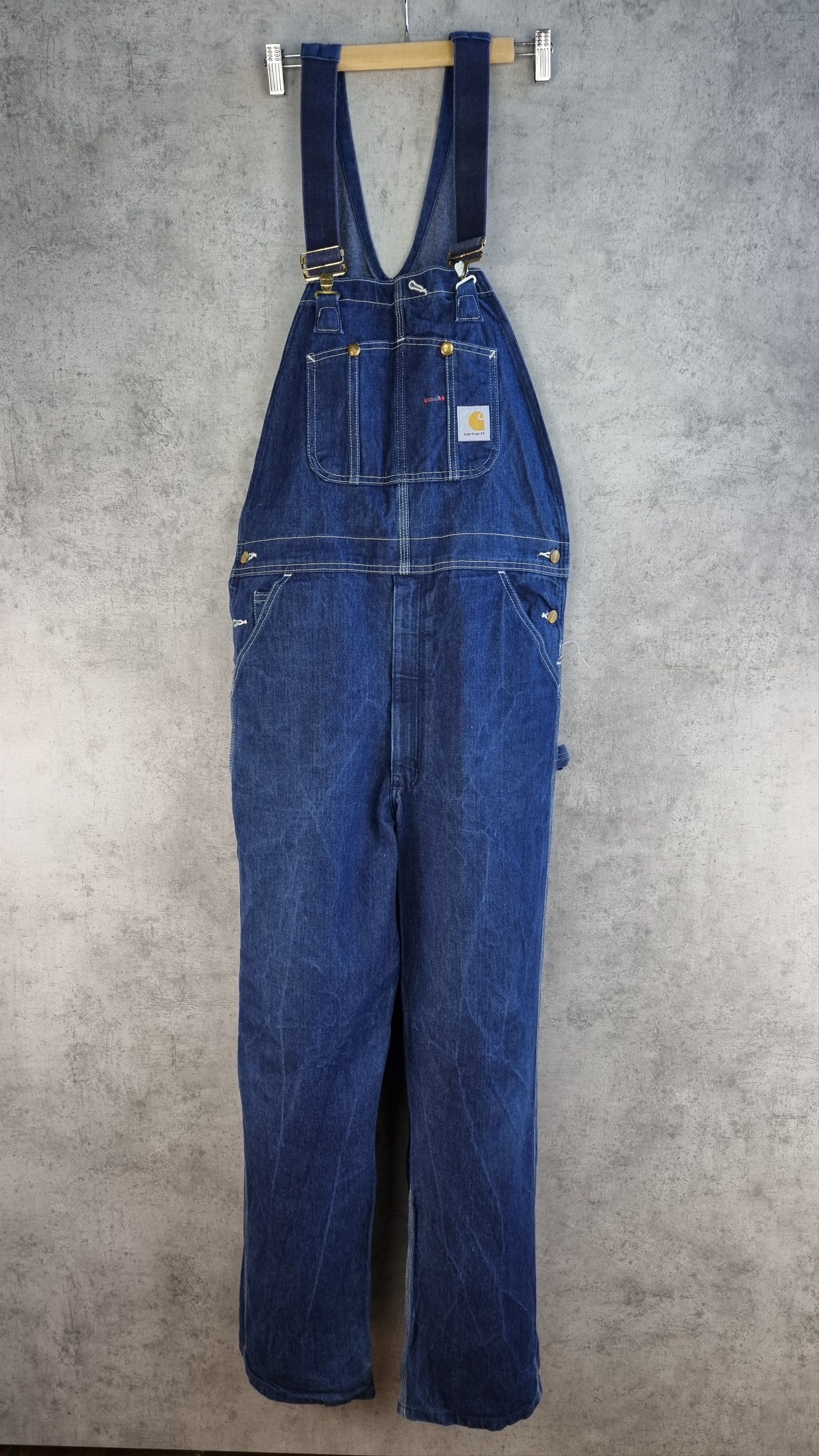 Carhartt × Vintage 💙 Carhartt Carpenter Denim Baggy Jeans Worker Jumpsuit Size US 36 / EU 52 - 19 Thumbnail