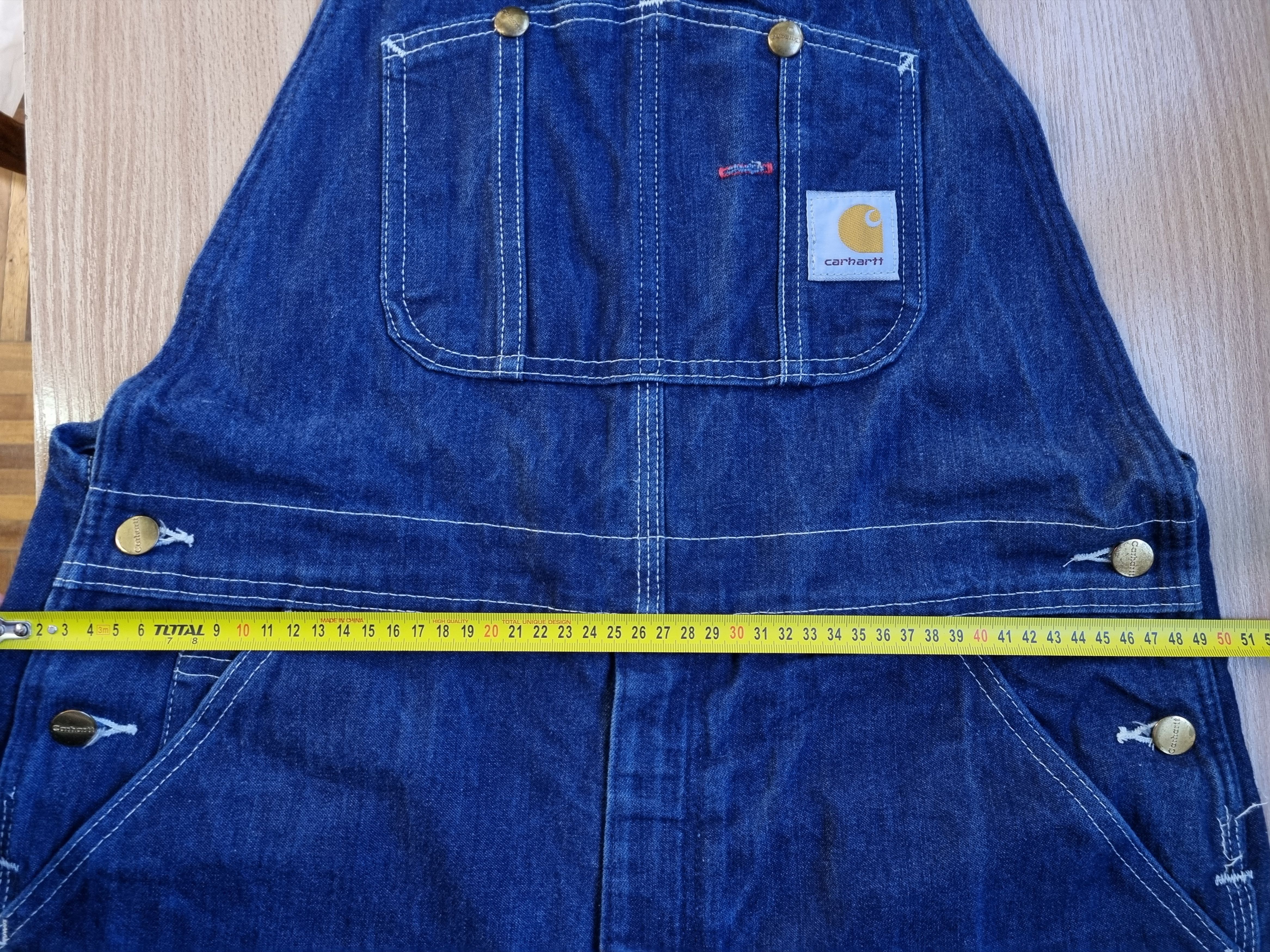 Carhartt × Vintage 💙 Carhartt Carpenter Denim Baggy Jeans Worker Jumpsuit Size US 36 / EU 52 - 15 Thumbnail