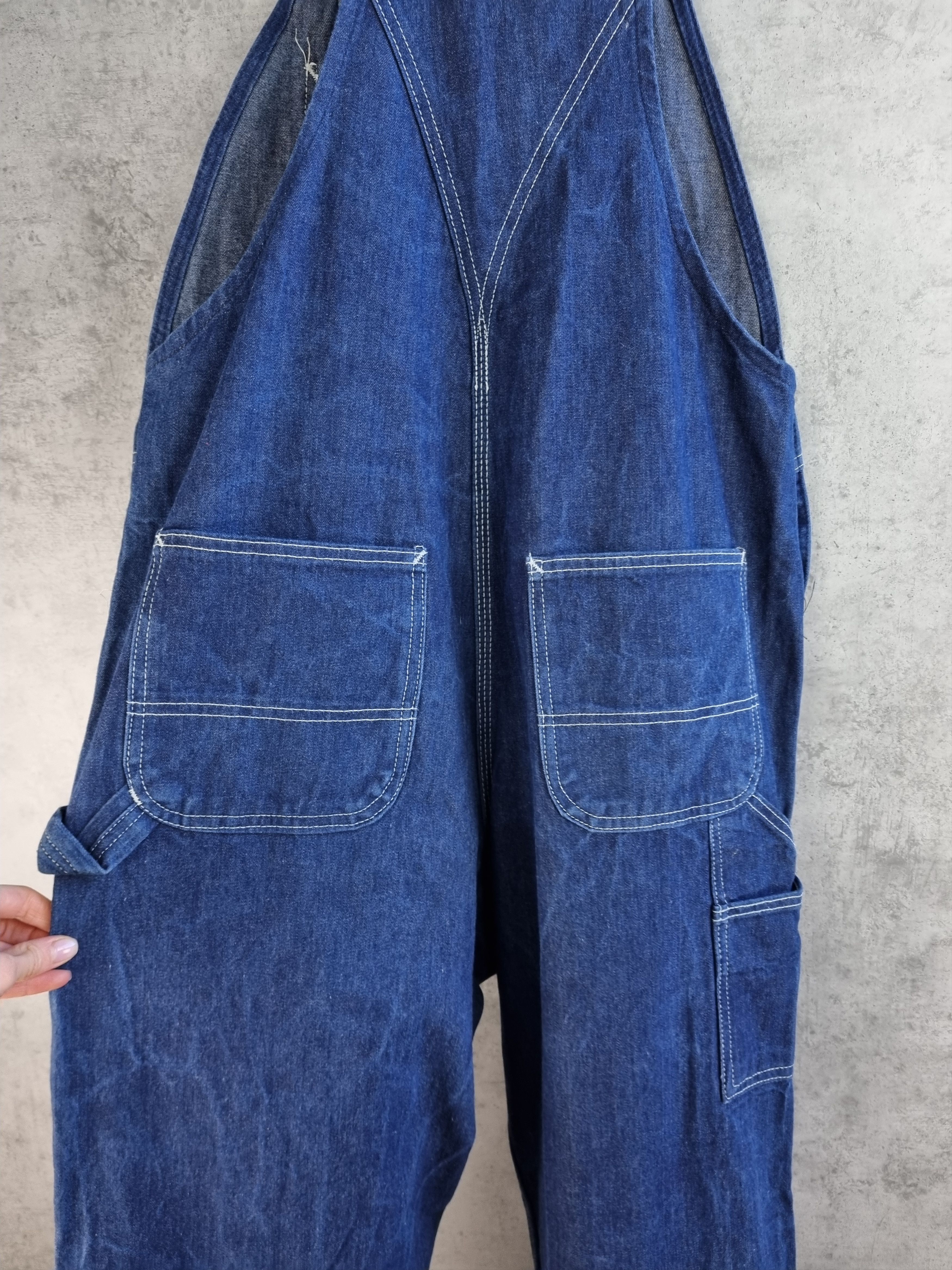 Carhartt × Vintage 💙 Carhartt Carpenter Denim Baggy Jeans Worker Jumpsuit Size US 36 / EU 52 - 11 Thumbnail