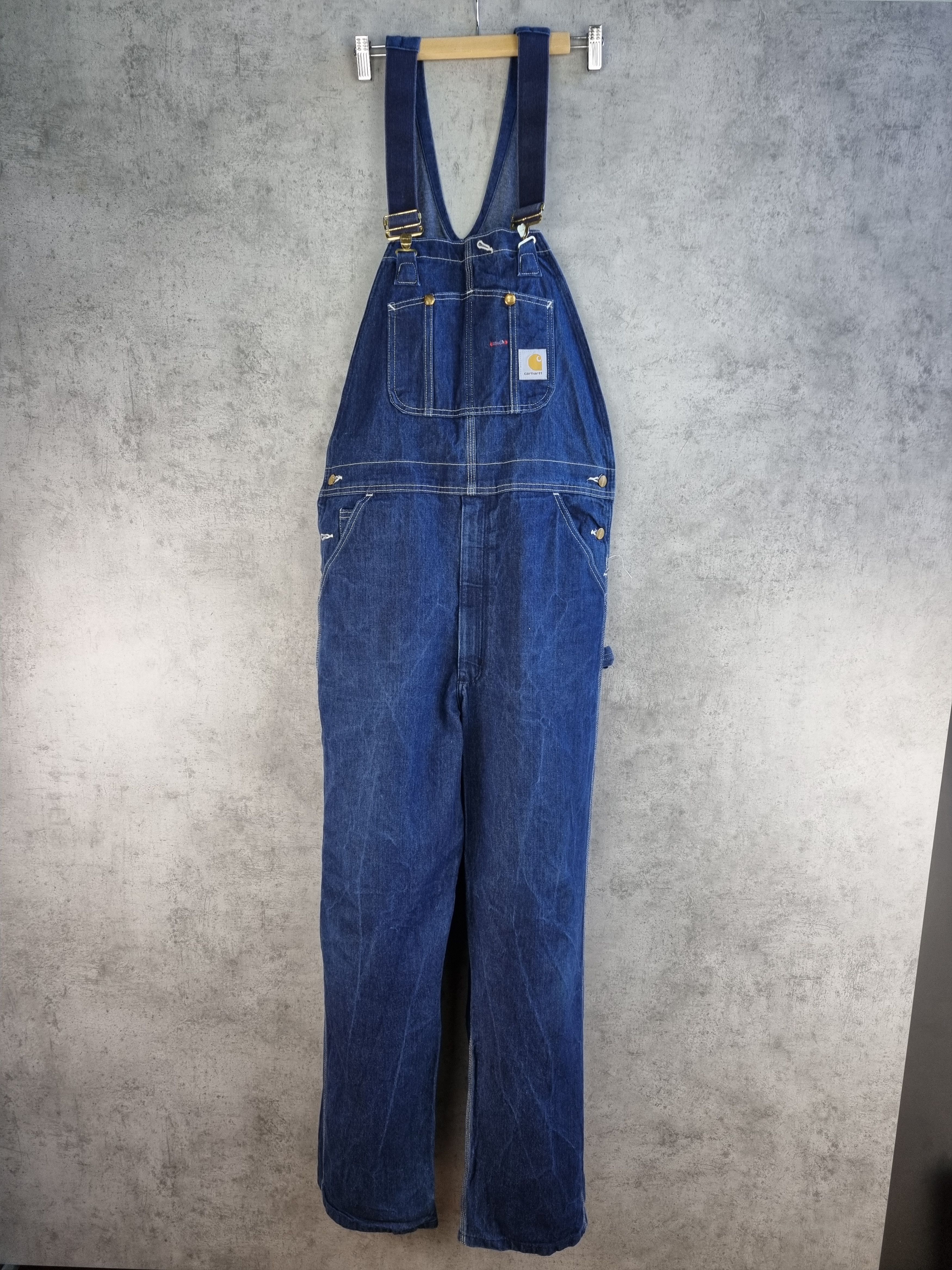 Carhartt × Vintage 💙 Carhartt Carpenter Denim Baggy Jeans Worker Jumpsuit Size US 36 / EU 52 - 3 Thumbnail