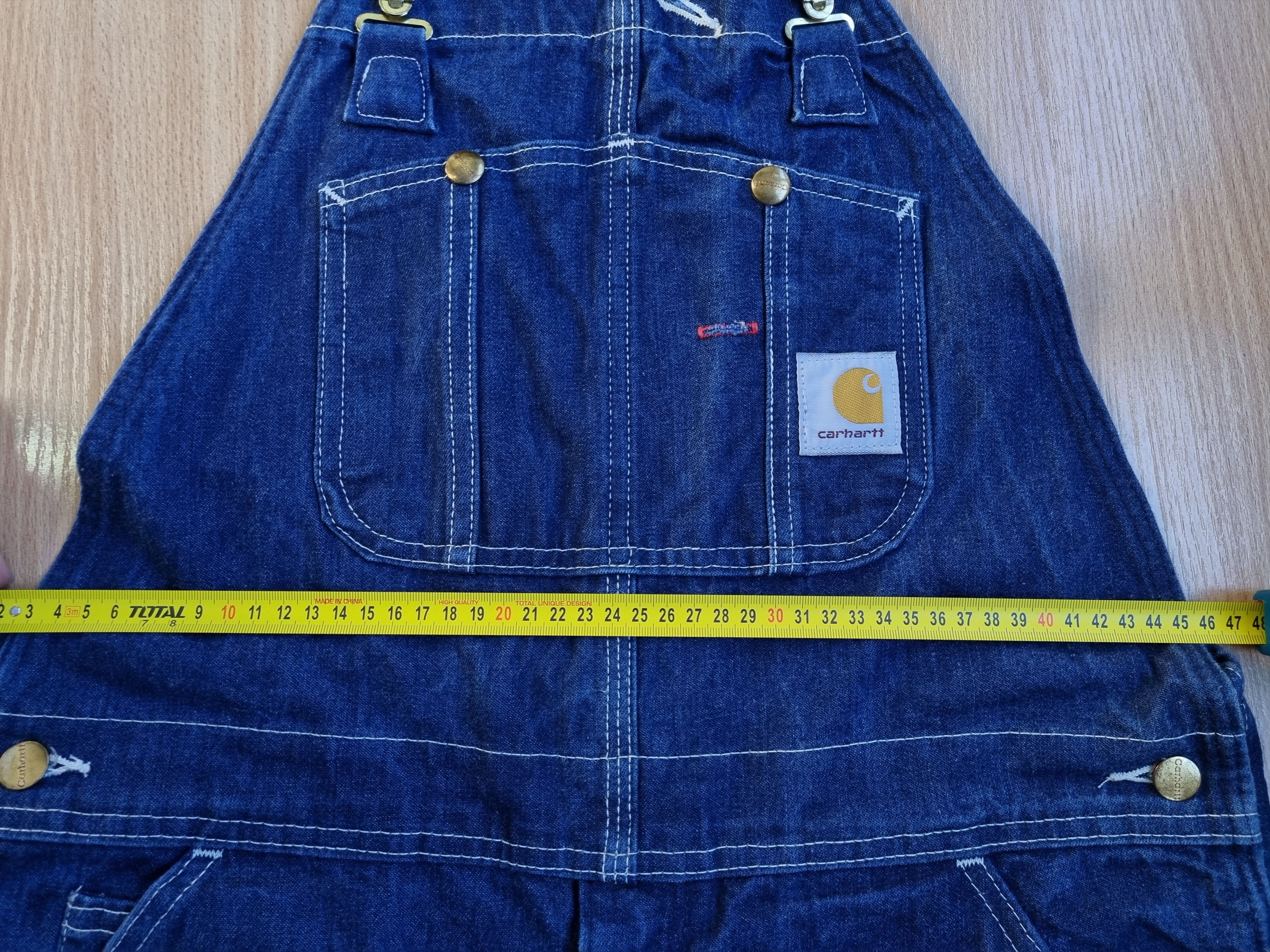 Carhartt × Vintage 💙 Carhartt Carpenter Denim Baggy Jeans Worker Jumpsuit Size US 36 / EU 52 - 16 Thumbnail