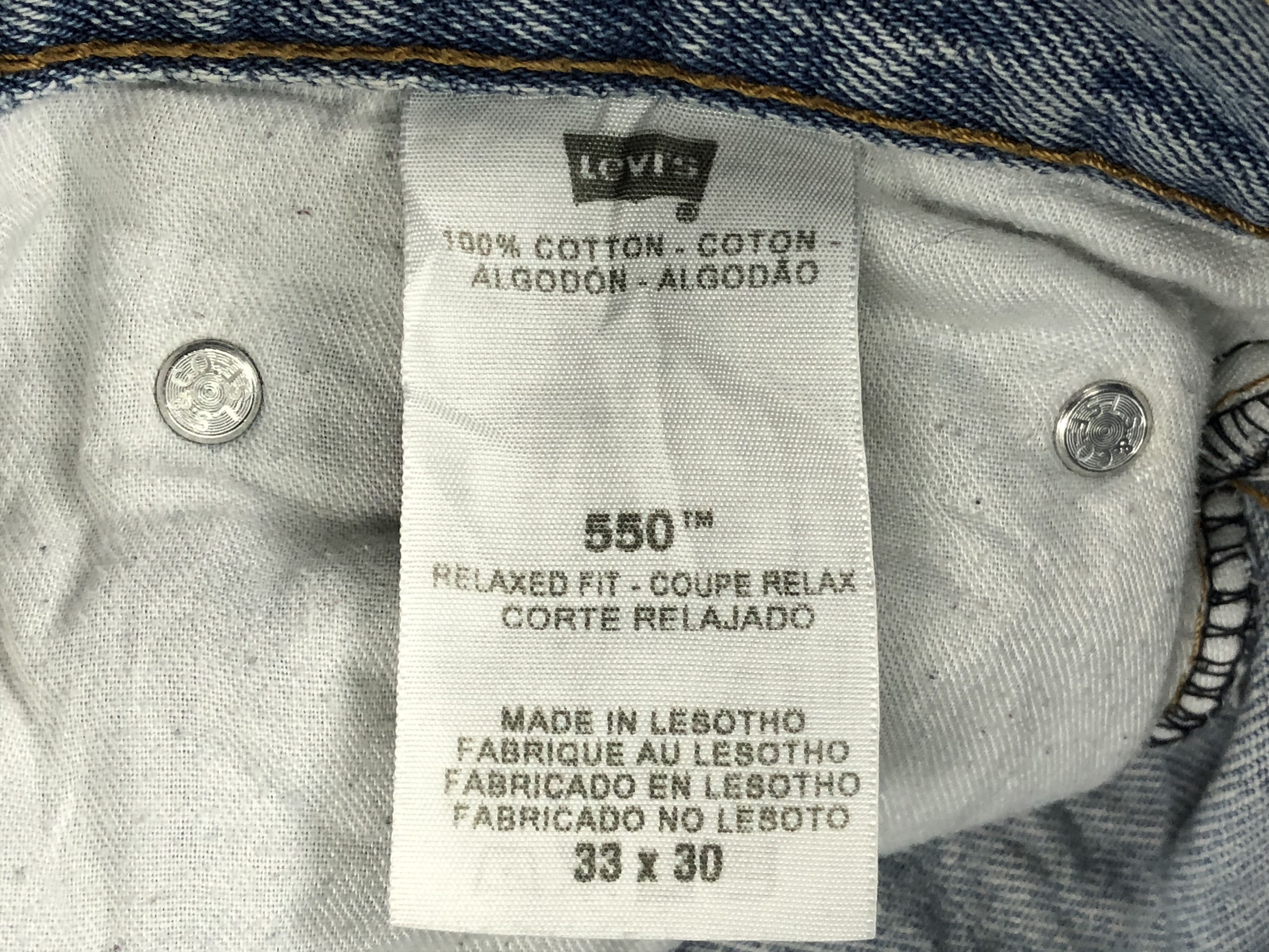 Levi's Vintage Levis 550 Blue Denim DPP0265 Size US 33 - 5 Thumbnail