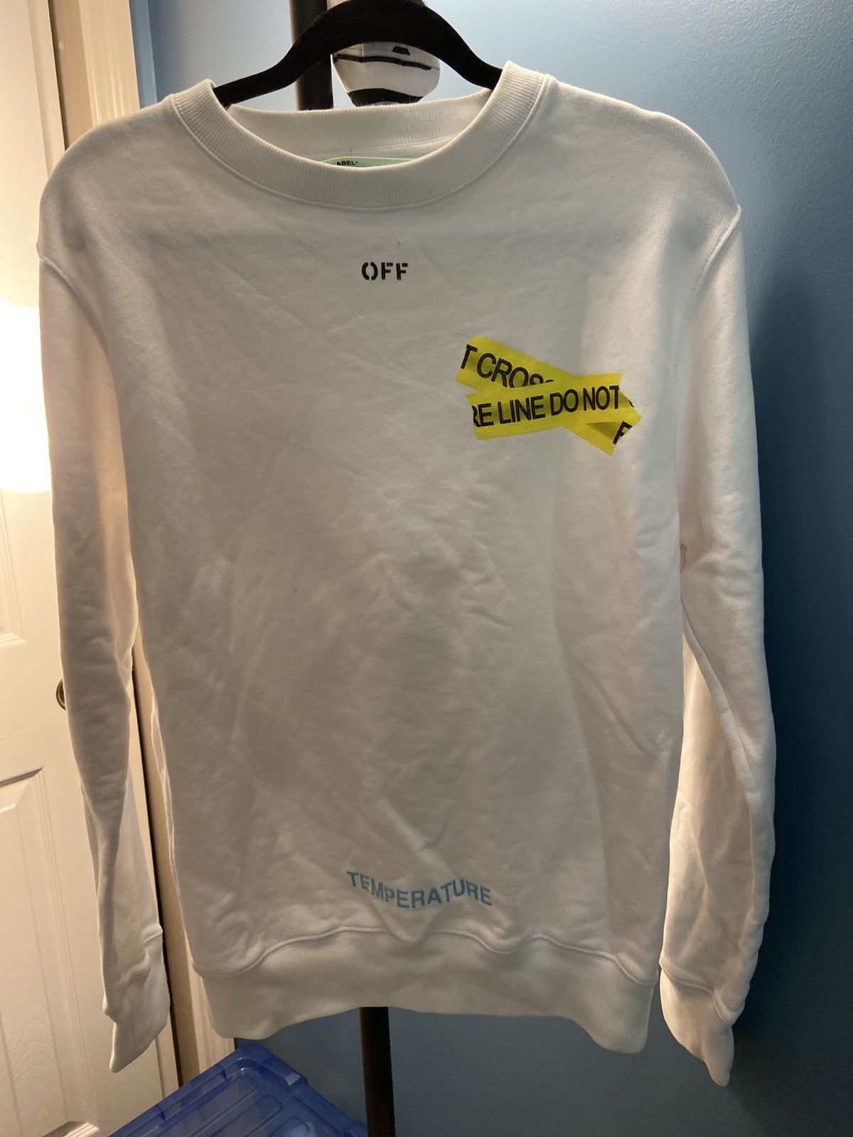 Off white temperature tee do not cross hotsell