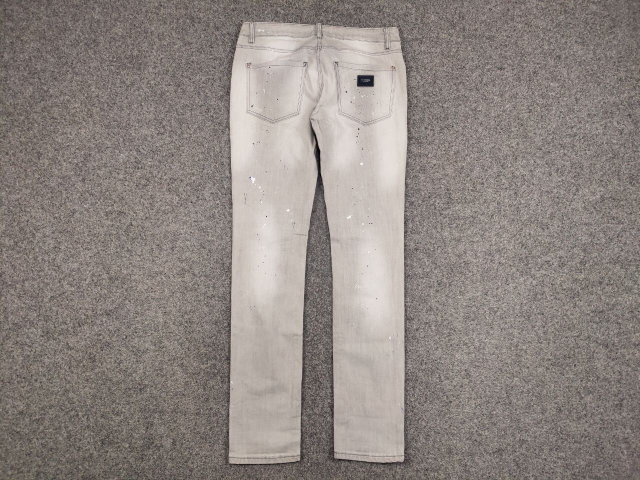 Japanese Brand Designer My Brand Slim Jeans Distressed Paint Gray Denim Size US 33 - 14 Thumbnail