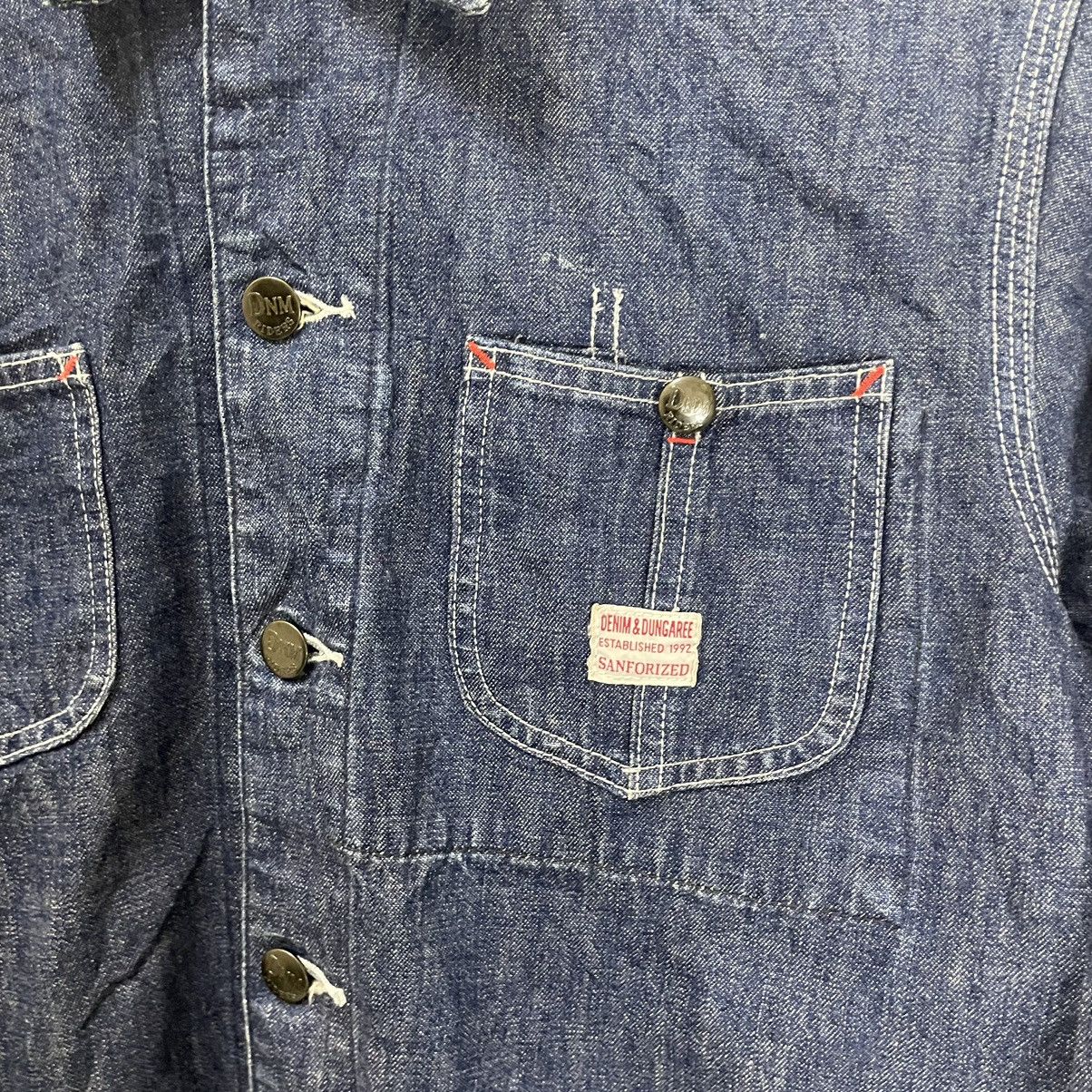Blue Blue Japan 💥 DENIM DUNGAREE SANFORIZED CHORE WORKER JACKET Size US S / EU 44-46 / 1 - 8 Thumbnail