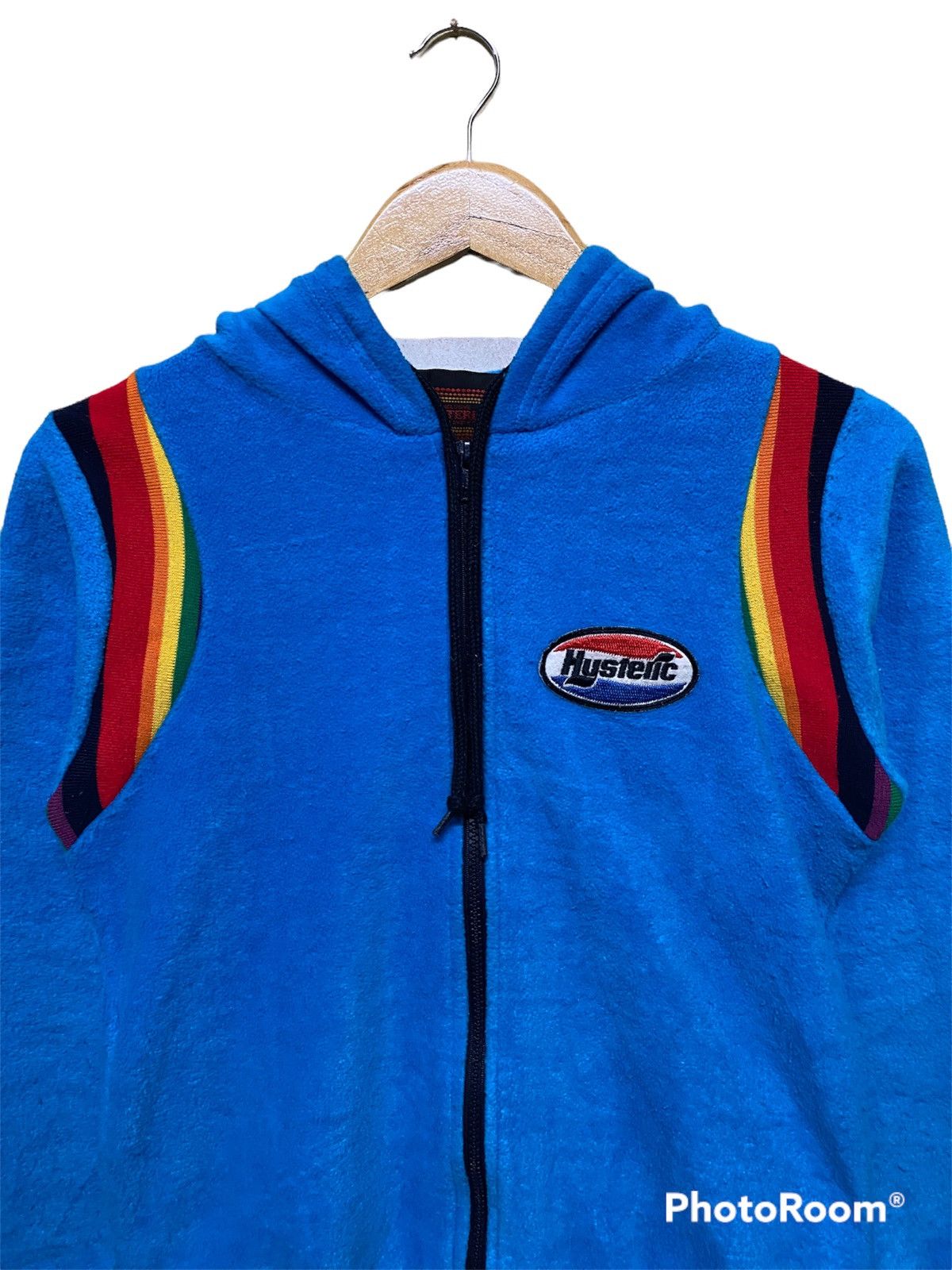 Hysteric Glamour Vintage Hysteric Glamour Rainbow Rib Cuff Zip Hoodie Size US S / EU 44-46 / 1 - 2 Thumbnail