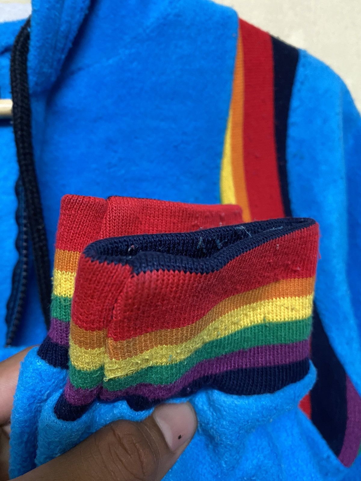 Hysteric Glamour Vintage Hysteric Glamour Rainbow Rib Cuff Zip Hoodie Size US S / EU 44-46 / 1 - 9 Thumbnail