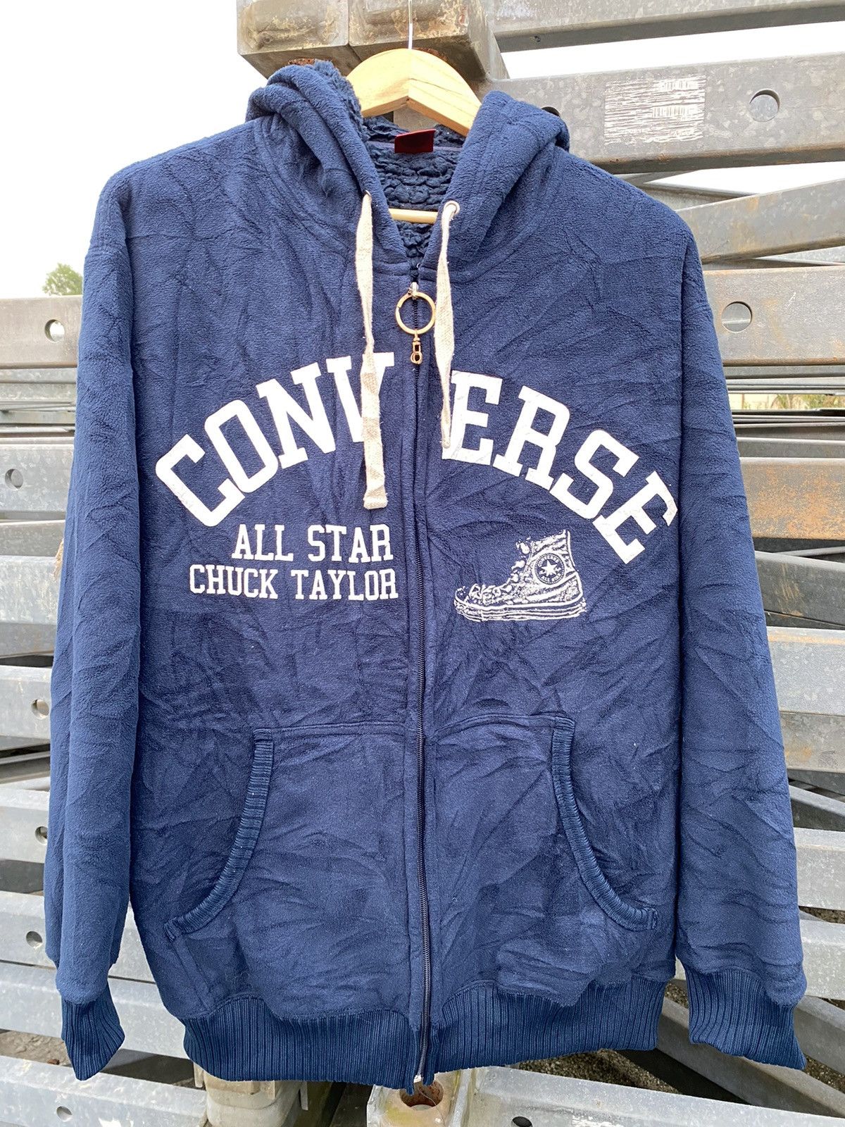 Converse Vintage Converse All Star Chuck Taylor Zip Up Hoodie Size US XXL / EU 58 / 5 - 1 Thumbnail