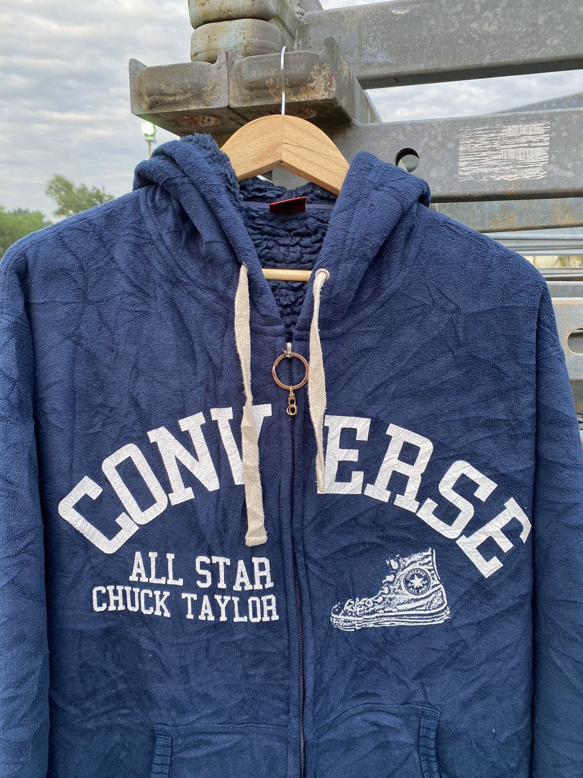 Converse Vintage Converse All Star Chuck Taylor Zip Up Hoodie Size US XXL / EU 58 / 5 - 2 Thumbnail