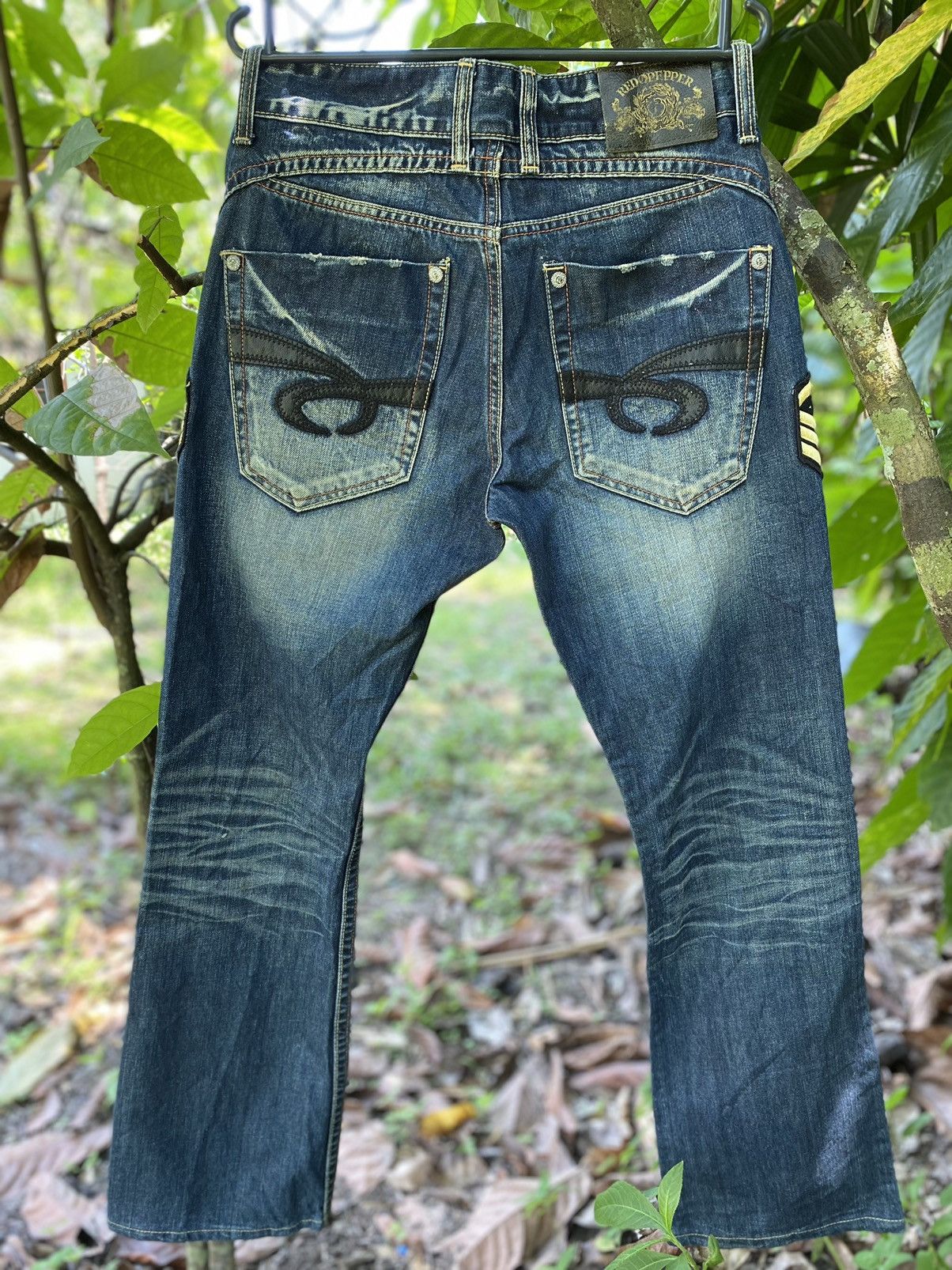 Japanese Brand Japanese Jeans Red Pepper & Denim Patchwork Military US Army Size US 32 / EU 48 - 5 Thumbnail