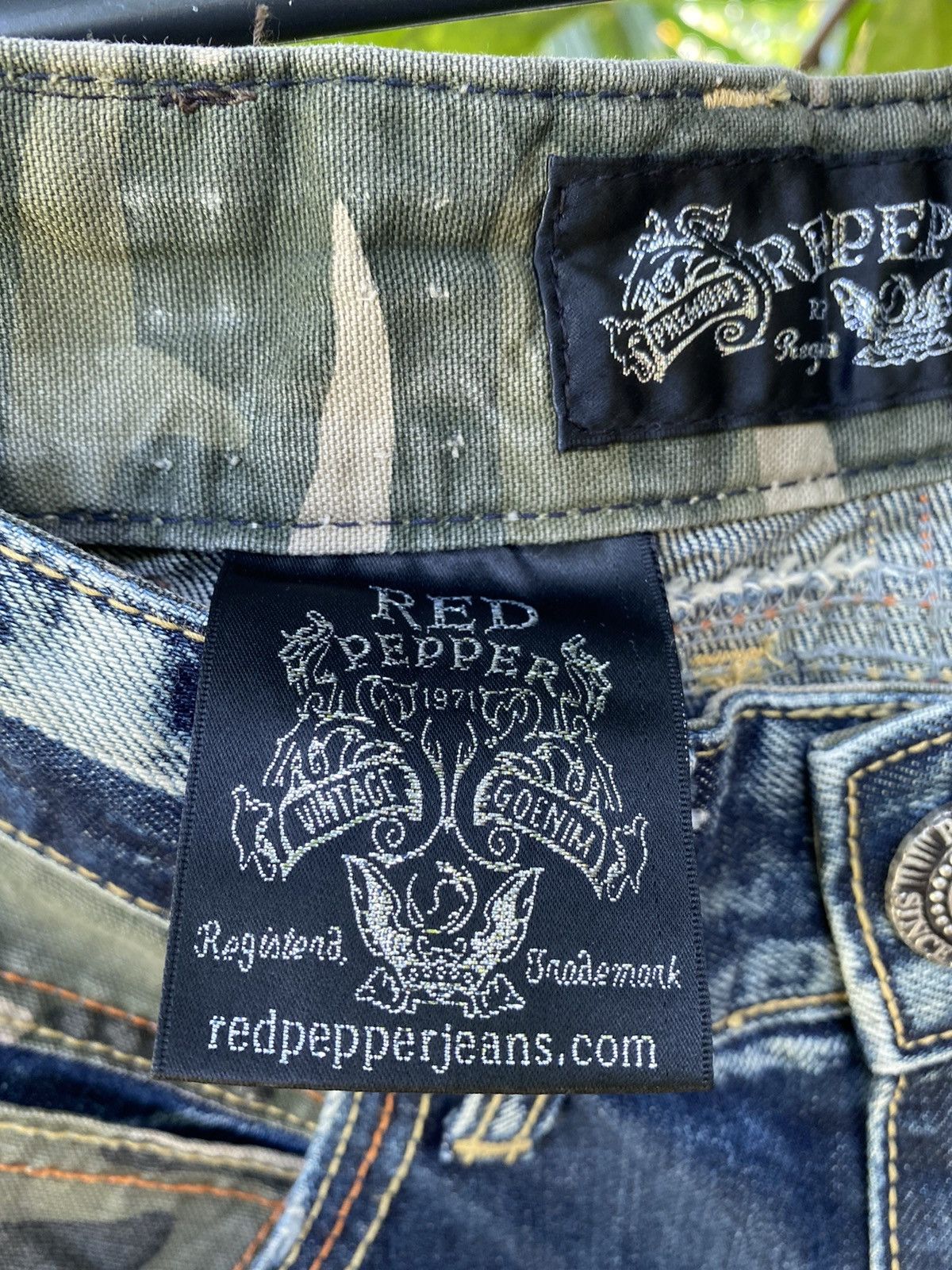 Japanese Brand Japanese Jeans Red Pepper & Denim Patchwork Military US Army Size US 32 / EU 48 - 11 Thumbnail