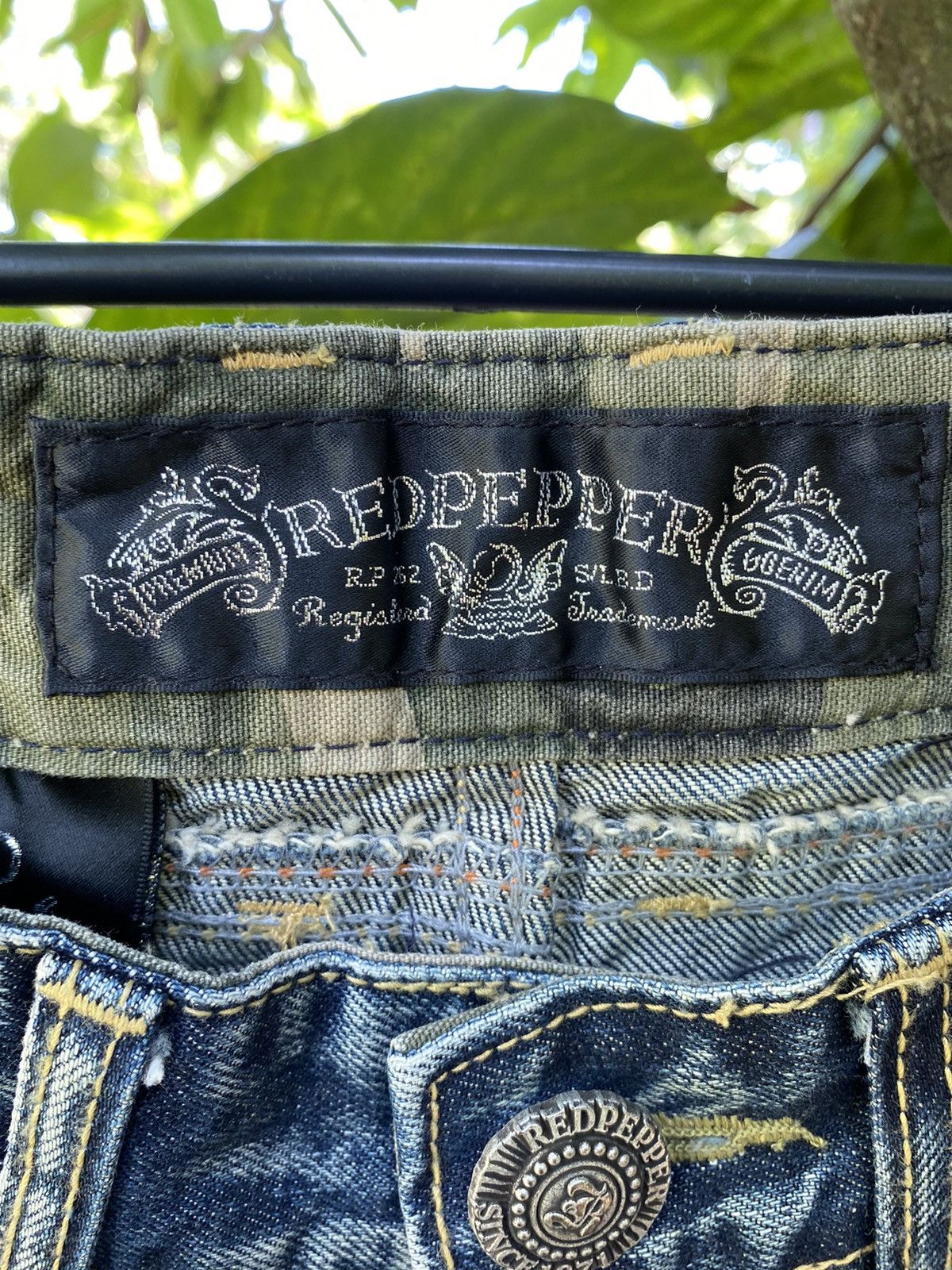 Japanese Brand Japanese Jeans Red Pepper & Denim Patchwork Military US Army Size US 32 / EU 48 - 9 Thumbnail