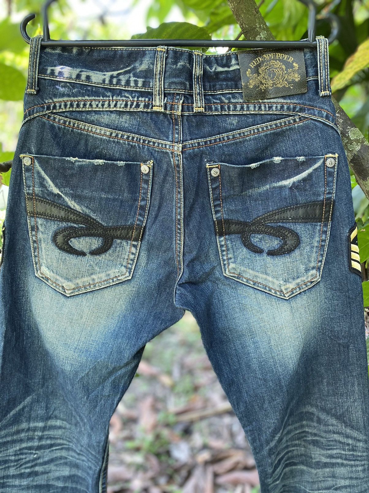 Japanese Brand Japanese Jeans Red Pepper & Denim Patchwork Military US Army Size US 32 / EU 48 - 6 Thumbnail