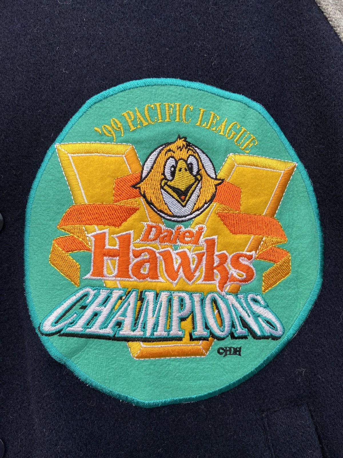 Vintage Vintage 1999s Daiei Hawks Baseball Varsity Jacket Size US XL / EU 56 / 4 - 3 Thumbnail
