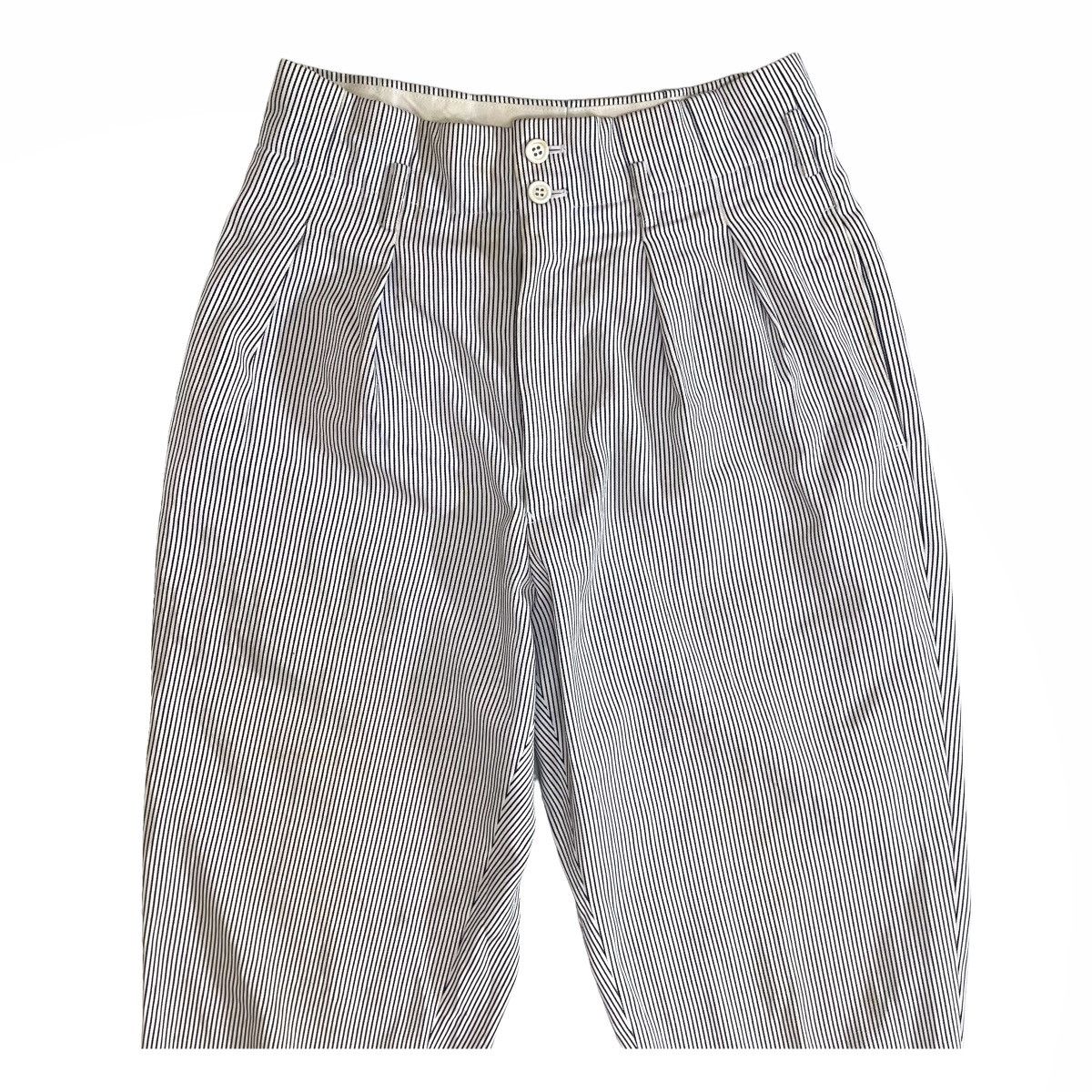Comme des Garcons × Comme des Garcons Homme × Comme des Garcons Homme Plus 💥 AD1989 ICONIC CDGH PLUS COTTON BALLOON BAGGY STRIPE PANT Size US 30 / EU 46 - 5 Thumbnail