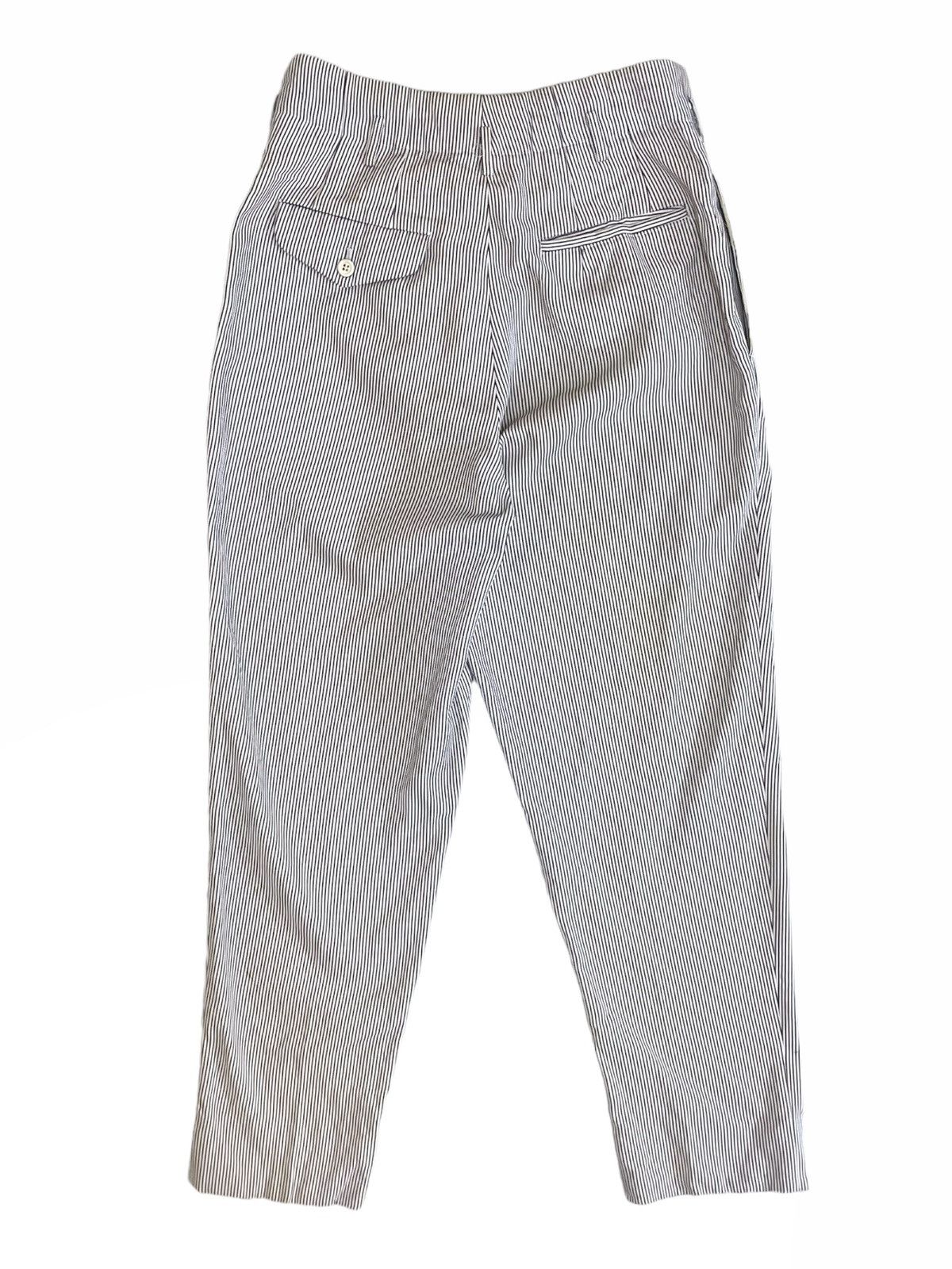 Comme des Garcons × Comme des Garcons Homme × Comme des Garcons Homme Plus 💥 AD1989 ICONIC CDGH PLUS COTTON BALLOON BAGGY STRIPE PANT Size US 30 / EU 46 - 8 Thumbnail