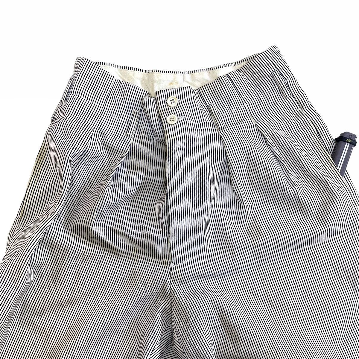 Comme des Garcons × Comme des Garcons Homme × Comme des Garcons Homme Plus 💥 AD1989 ICONIC CDGH PLUS COTTON BALLOON BAGGY STRIPE PANT Size US 30 / EU 46 - 7 Thumbnail
