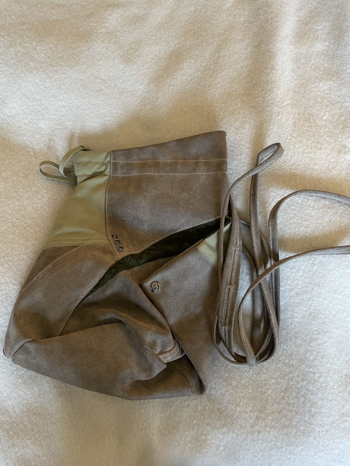 Kiko Kostadinov KIKO KOSTADINOV OREN BAG MEDIUM khaki suede