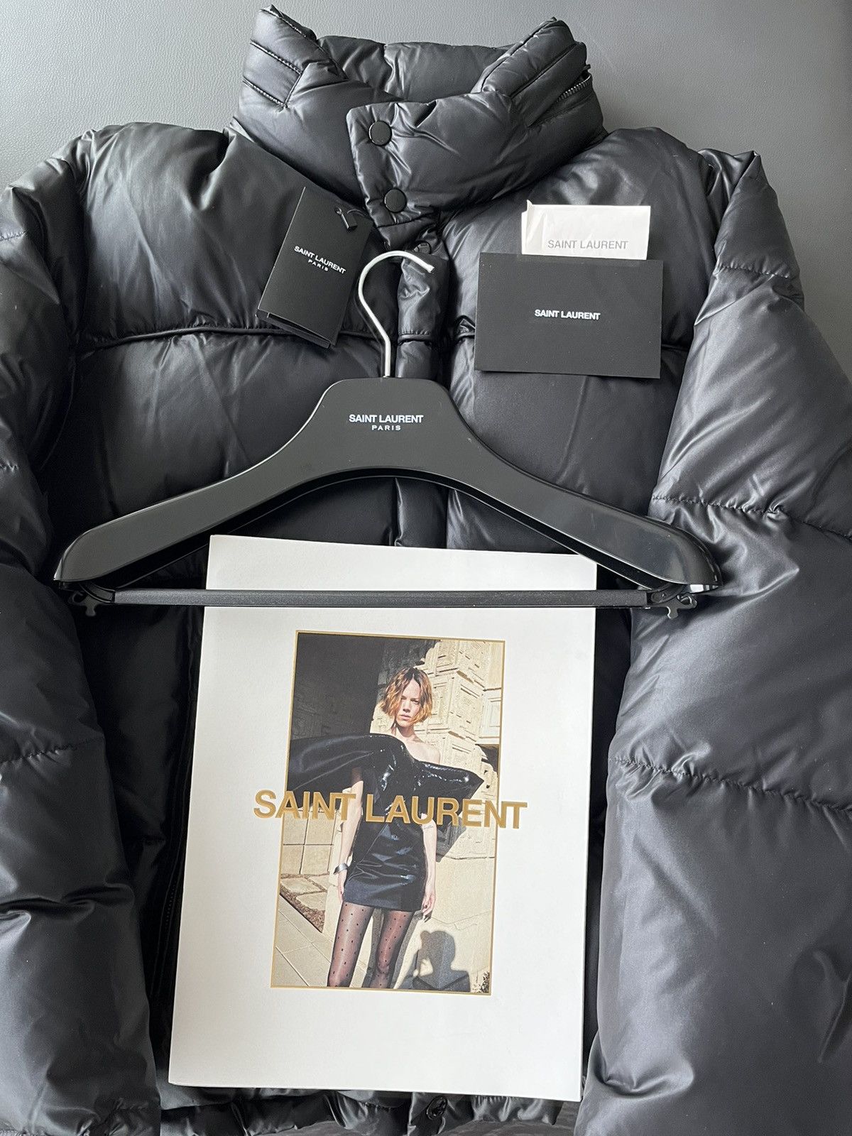 Hedi Slimane × Saint Laurent Paris × Yves Saint Laurent Runway $2,650 Brand New 90% Goose Down Saint Laurent Coat Size US L / EU 52-54 / 3 - 1 Thumbnail