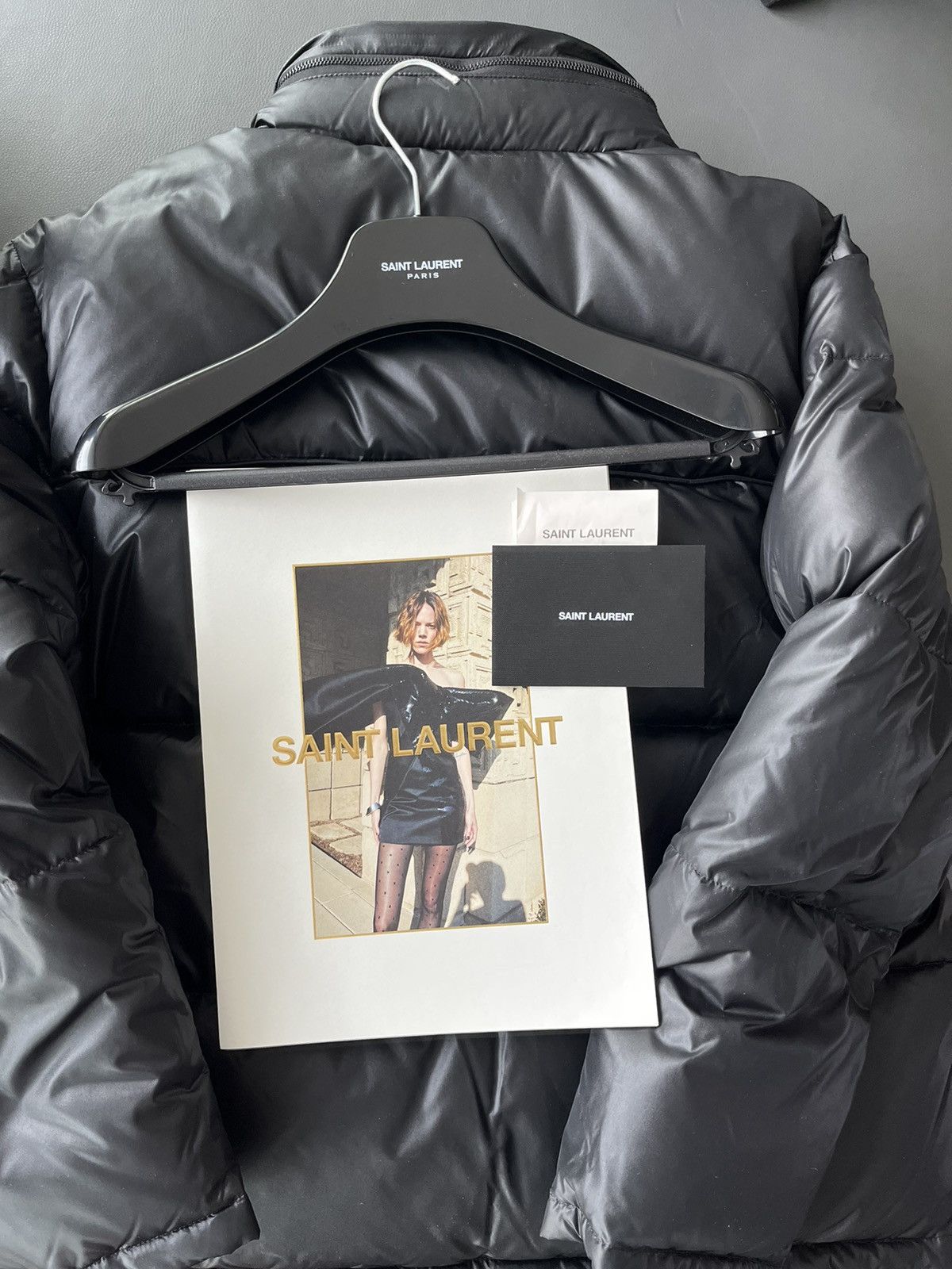 Hedi Slimane × Saint Laurent Paris × Yves Saint Laurent Runway $2,650 Brand New 90% Goose Down Saint Laurent Coat Size US L / EU 52-54 / 3 - 3 Thumbnail