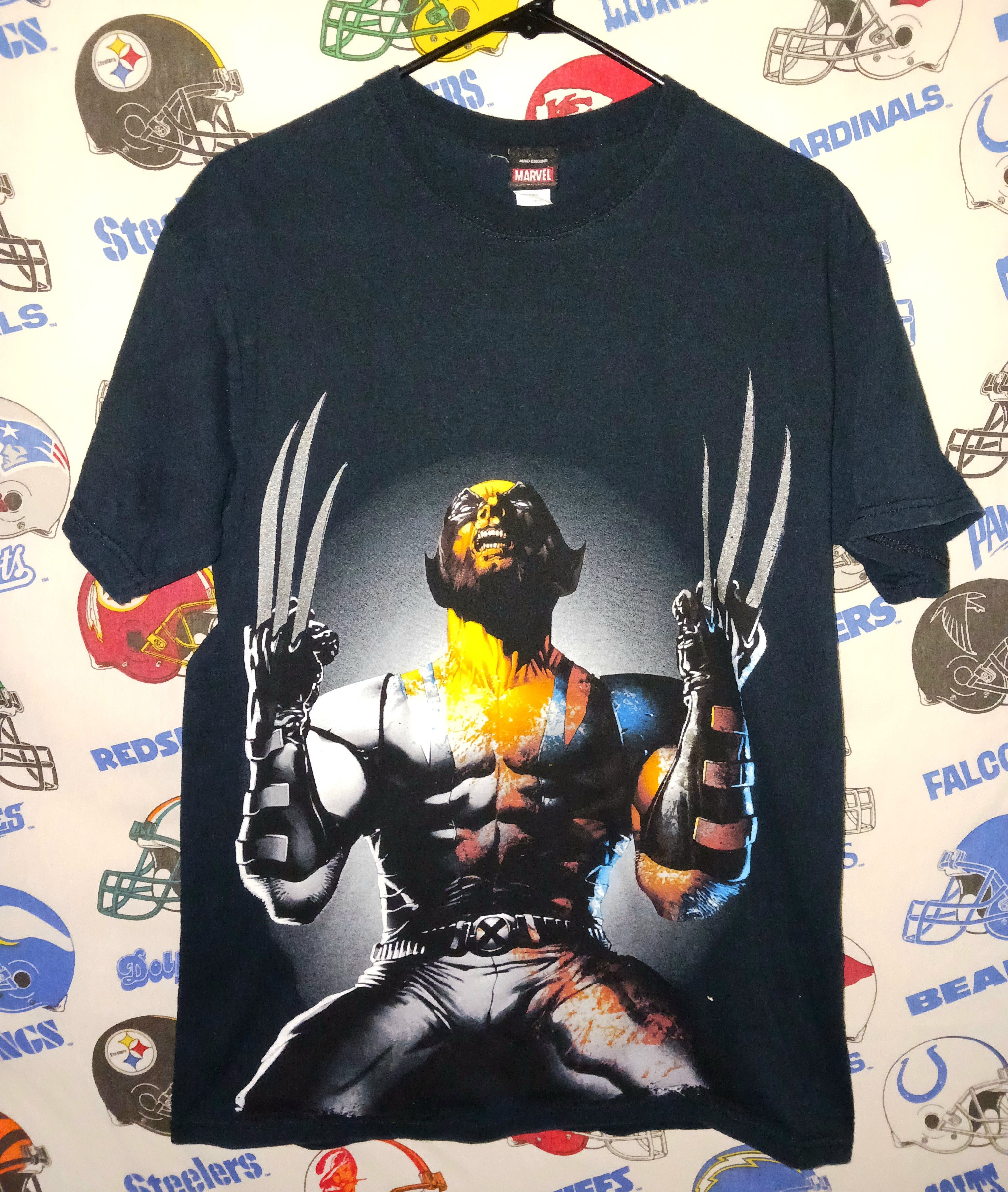 T-shirt Vintage Marvel Avengers X-Men - Mad Engine, Taille M, Noir - Occasion Très Bon état