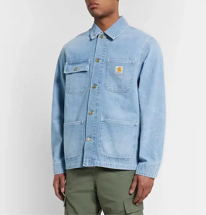 Carhartt wip michigan chore coat denim hotsell