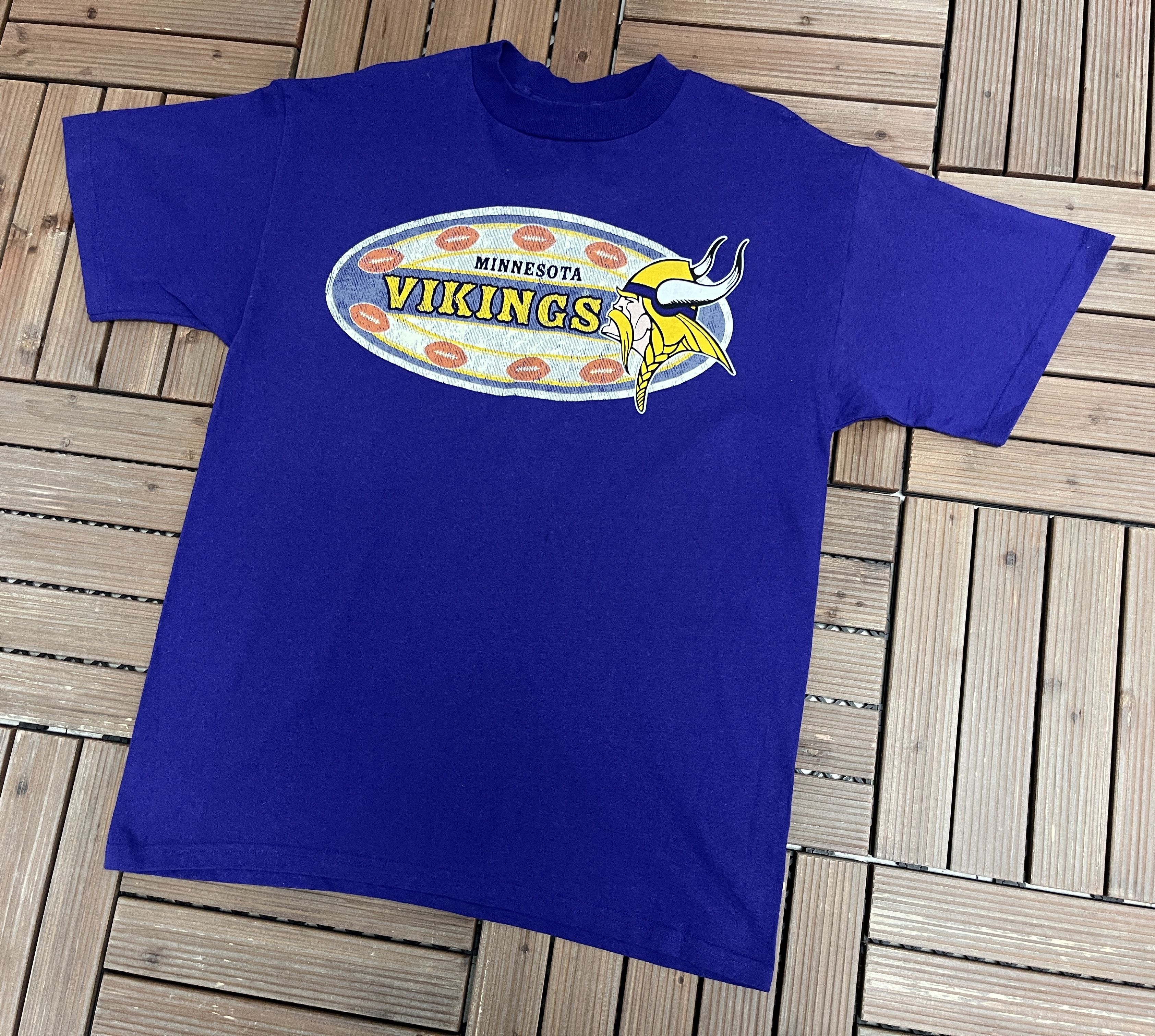 Vintage Minnesota Vikings Deadstock Vintage T-Shirt Size US L / EU 52-54 / 3 - 3 Thumbnail