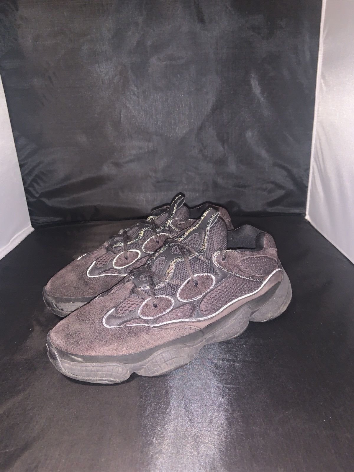 image of Adidas Yeezy 500 Utility Black Shoes, Men's (Size 9.5)