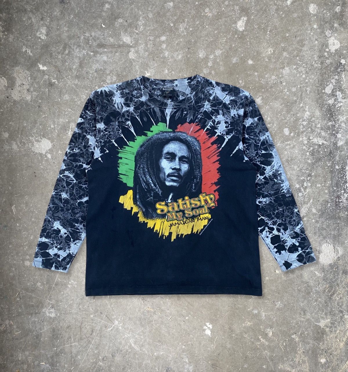 Vintage Vintage 90s Bob Marley Satisfy My Soul Tye Dye Loong sleeve ...