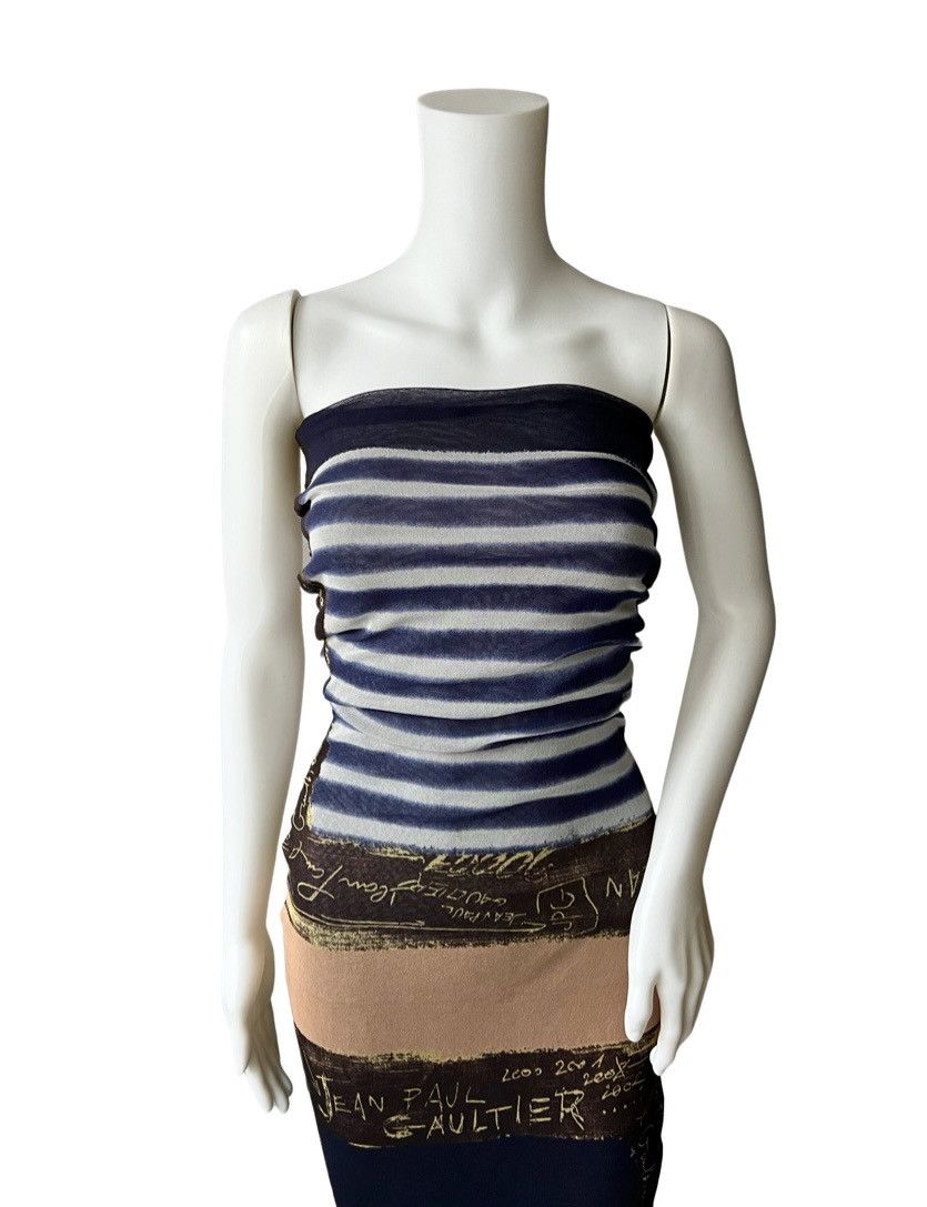 Jean Paul Gaultier Jean Paul Gaultier Maille Stripped Graffiti Mesh Tube dress Size M / US 6-8 / IT 42-44 - 3 Thumbnail