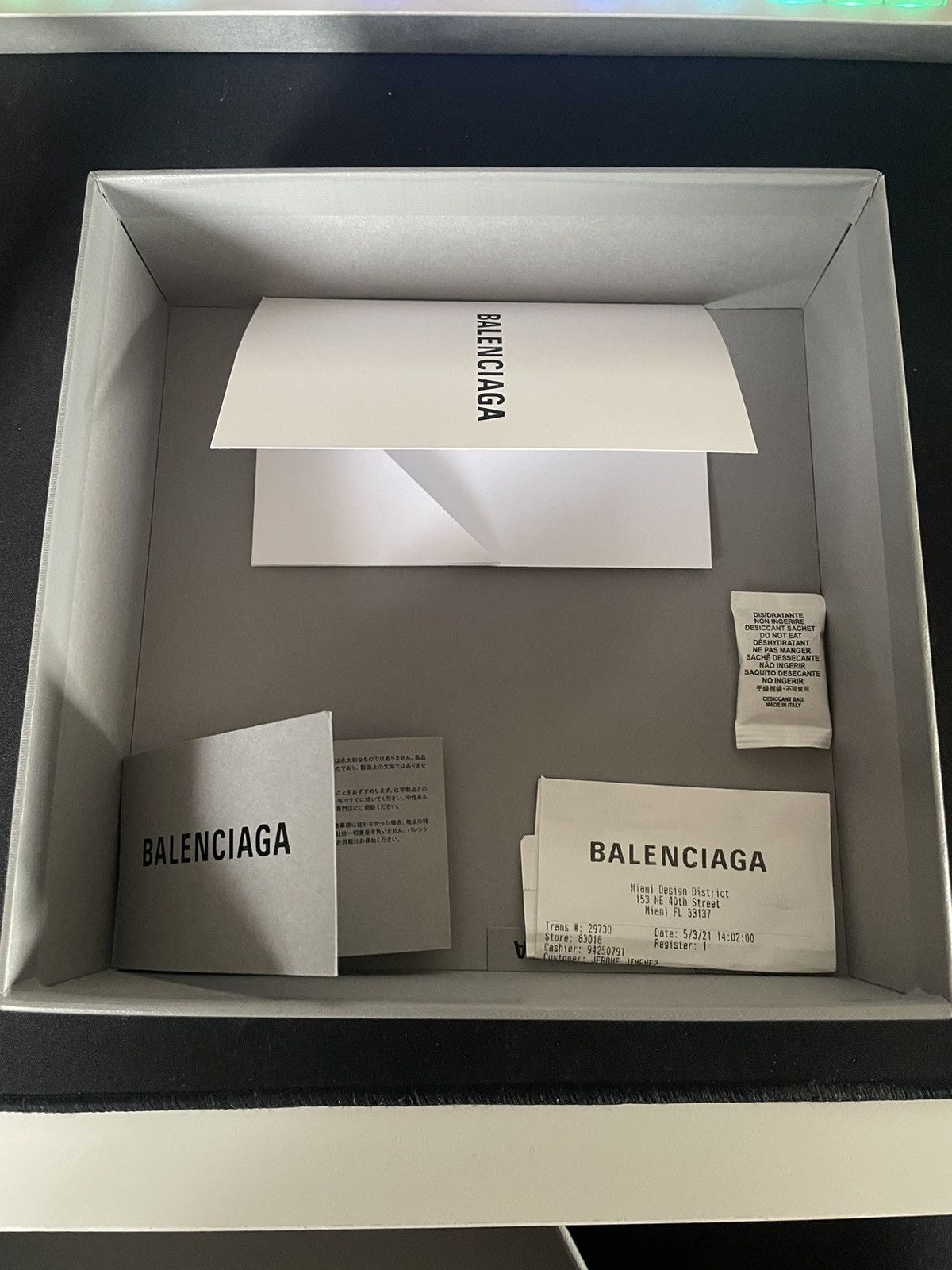 Balenciaga SKI RECTANGLE SUNGLASSES IN WHITE/SILVER Size ONE SIZE - 8 Thumbnail
