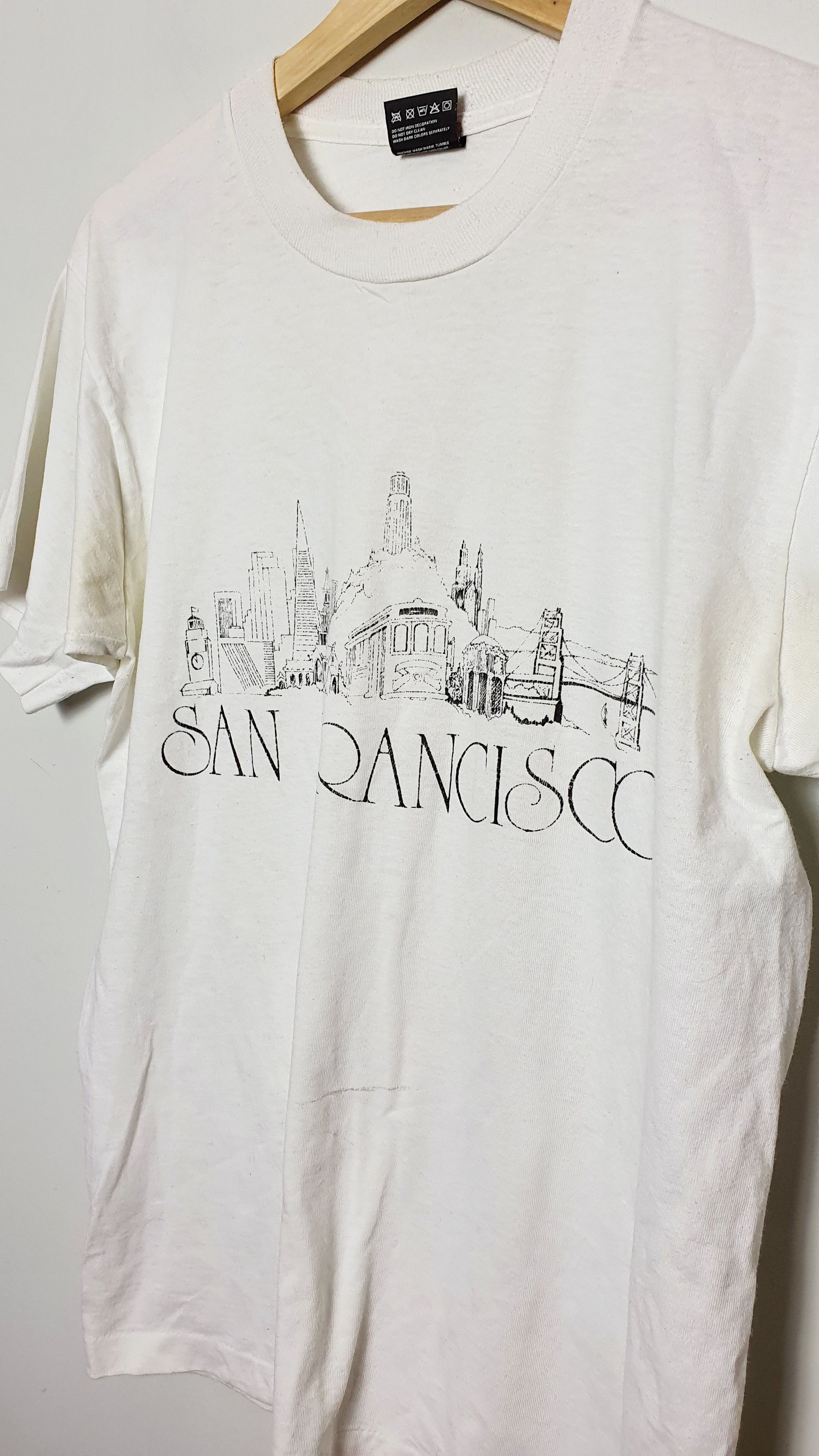 Vintage San Francisco 90s Vintage Single Stitch Made in USA T-shirt Size US M / EU 48-50 / 2 - 2 Thumbnail