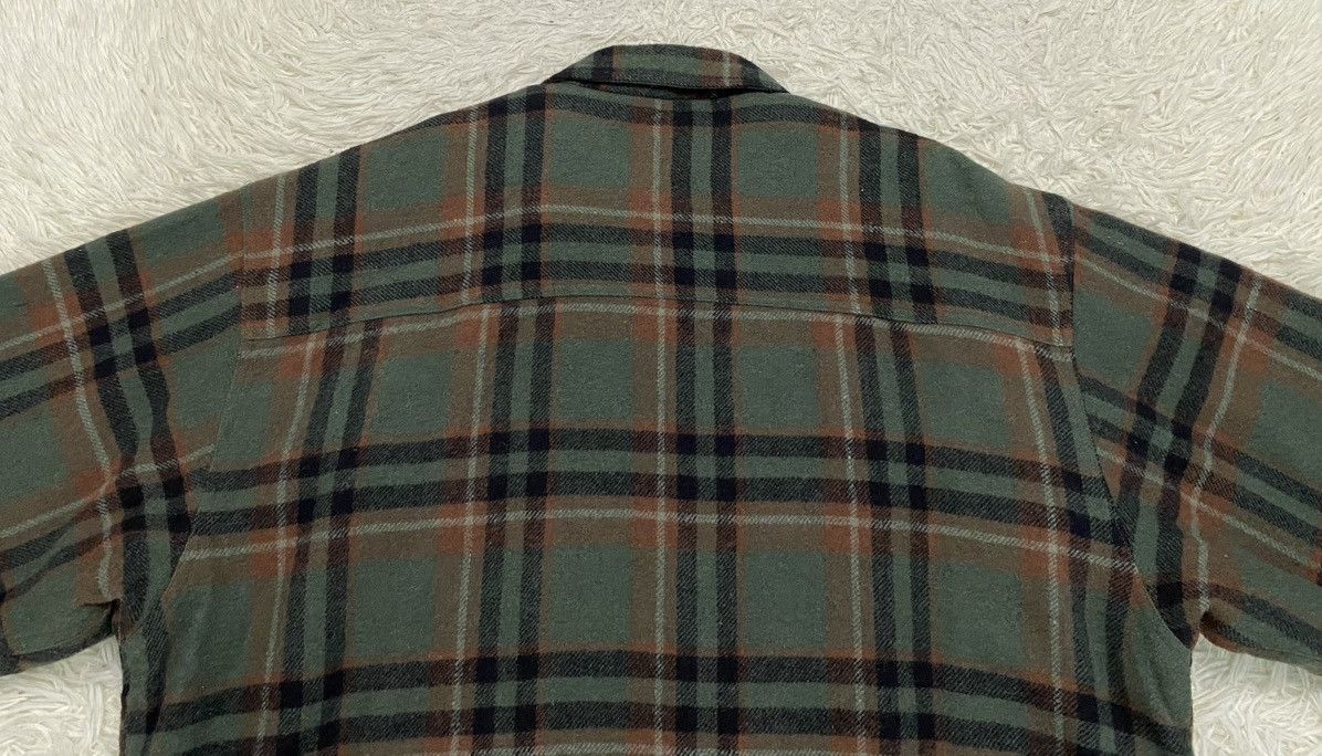 Flannel × Japanese Brand Three Pigeon Plaid Flannel Quilted Zipper Jacket Size US XL / EU 56 / 4 - 7 Thumbnail