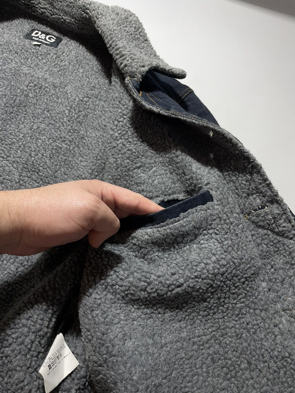 Dolce & Gabbana Dolce & Gabbana Sherpa Denim Jacket Size US XXL / EU 58 / 5 - 17 Thumbnail