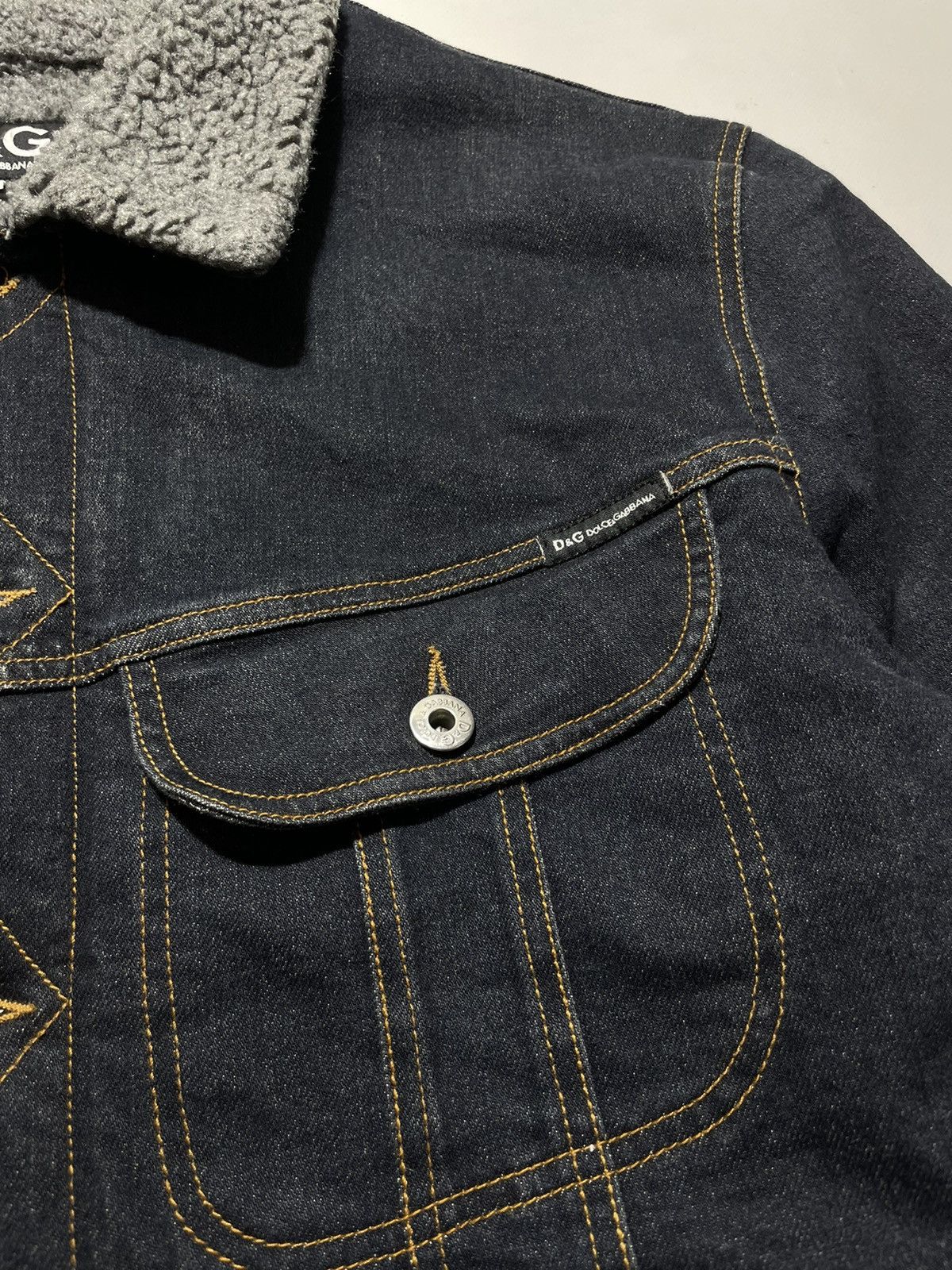 Dolce & Gabbana Dolce & Gabbana Sherpa Denim Jacket Size US XXL / EU 58 / 5 - 9 Thumbnail