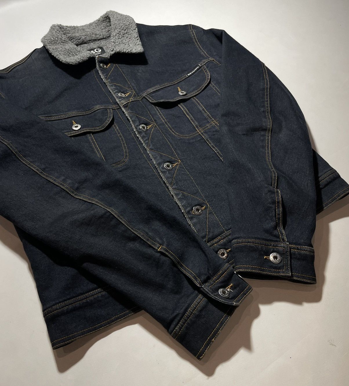 Dolce & Gabbana Dolce & Gabbana Sherpa Denim Jacket Size US XXL / EU 58 / 5 - 4 Thumbnail