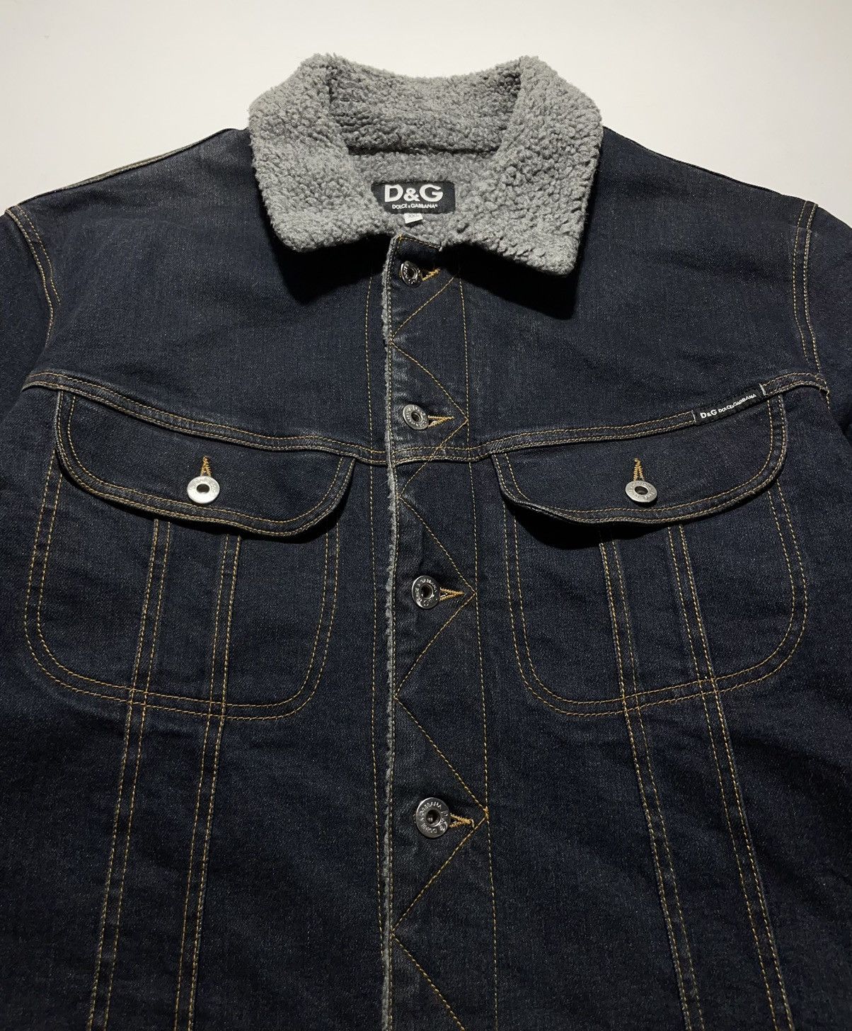 Dolce & Gabbana Dolce & Gabbana Sherpa Denim Jacket Size US XXL / EU 58 / 5 - 6 Thumbnail