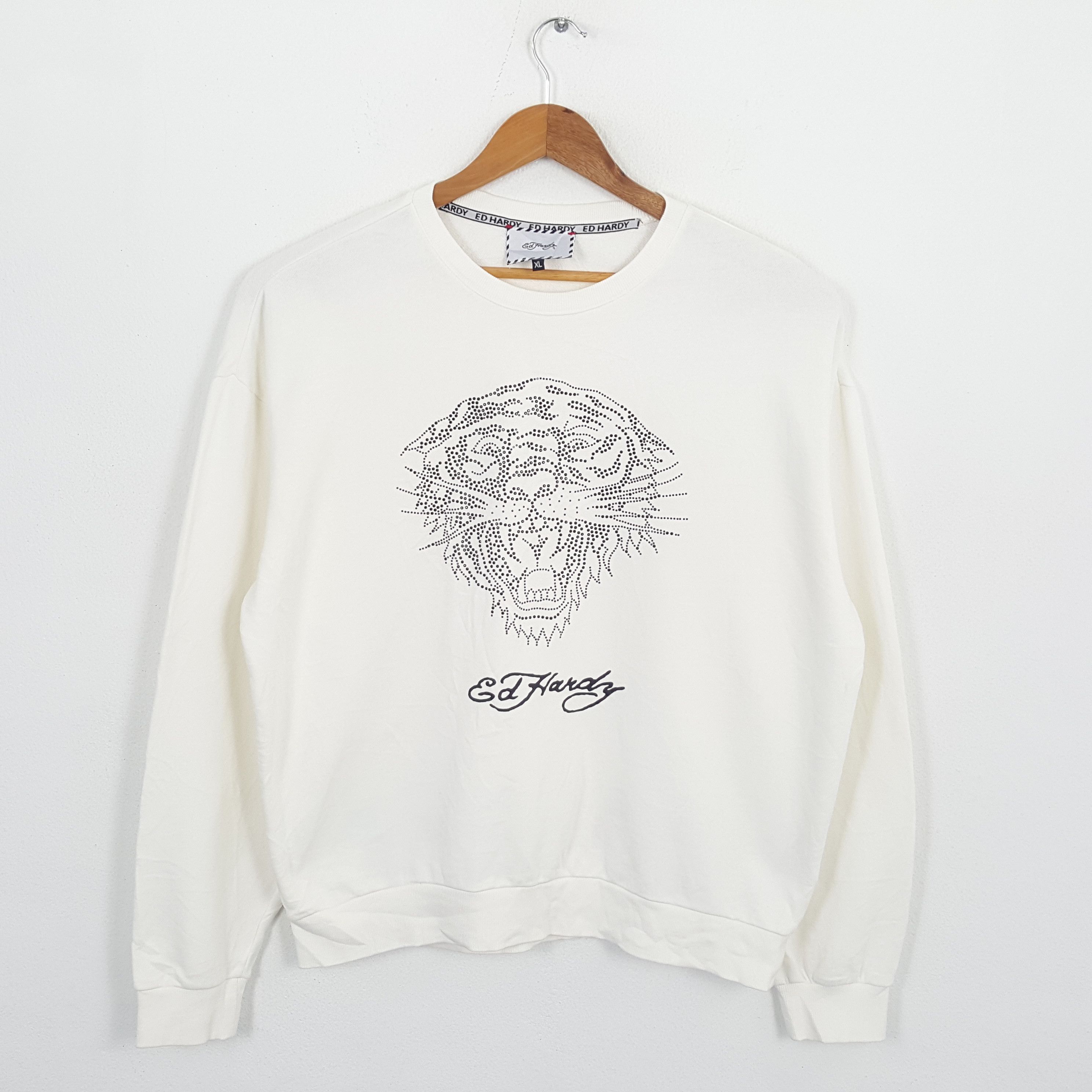 Christian Audigier × Ed Hardy × Vintage Vintage ED-HARDY Christian Audigier Italian Style Sweatshirt Size US XL / EU 56 / 4 - 1 Thumbnail