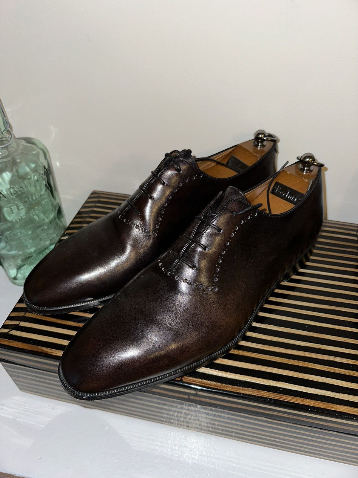 Berluti Whole-Cut Leather Oxfords