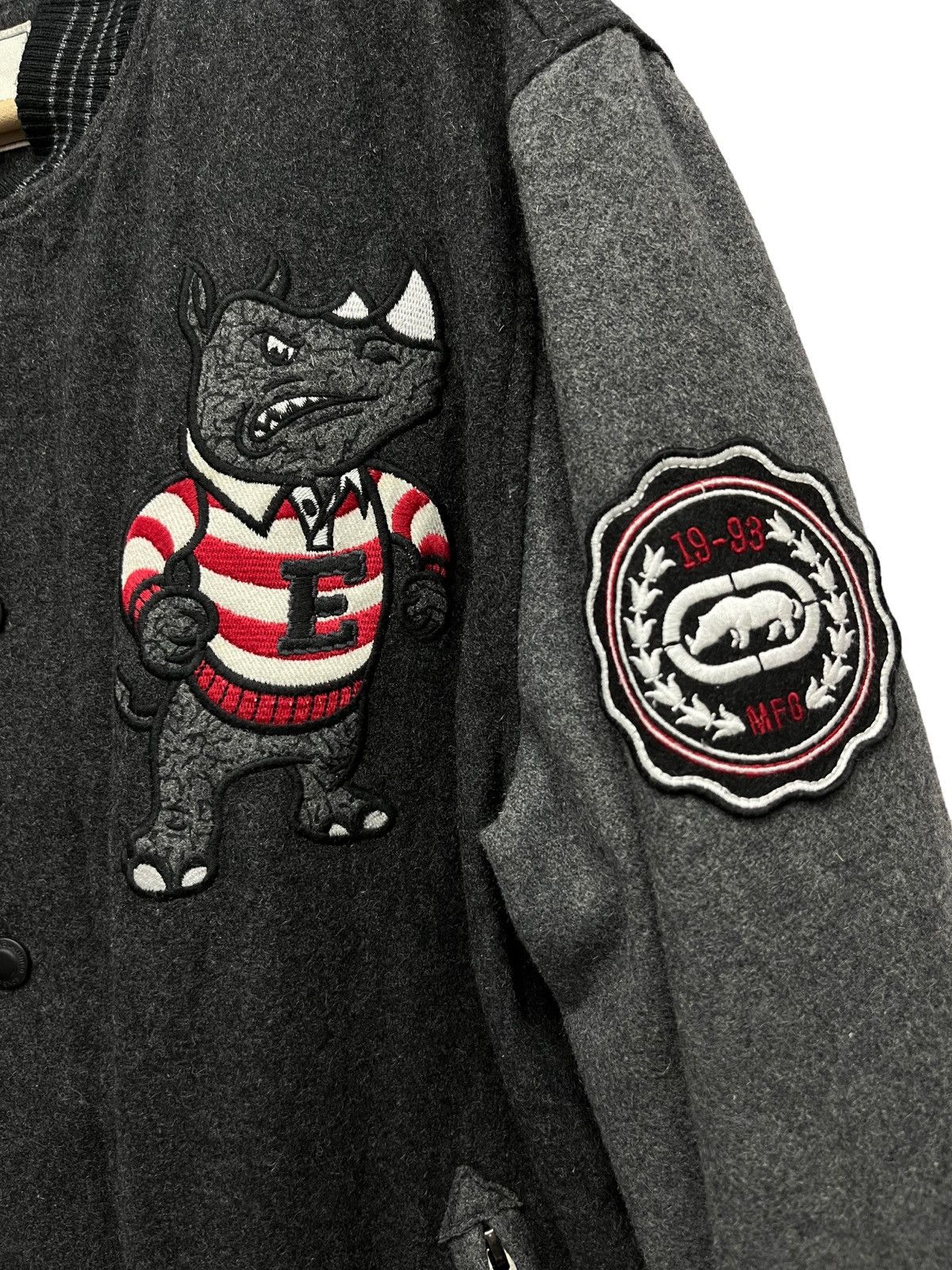 Ecko Unltd. 🦏 Vintage ECKO UNLTD. Iconic RHINO Wool Varsity Jacket Size US L / EU 52-54 / 3 - 3 Thumbnail