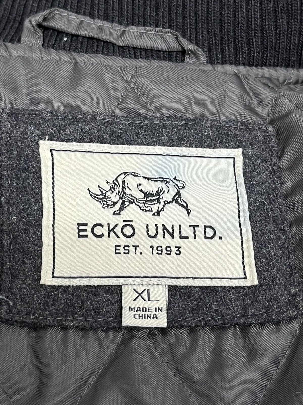 Ecko Unltd. 🦏 Vintage ECKO UNLTD. Iconic RHINO Wool Varsity Jacket Size US L / EU 52-54 / 3 - 10 Thumbnail