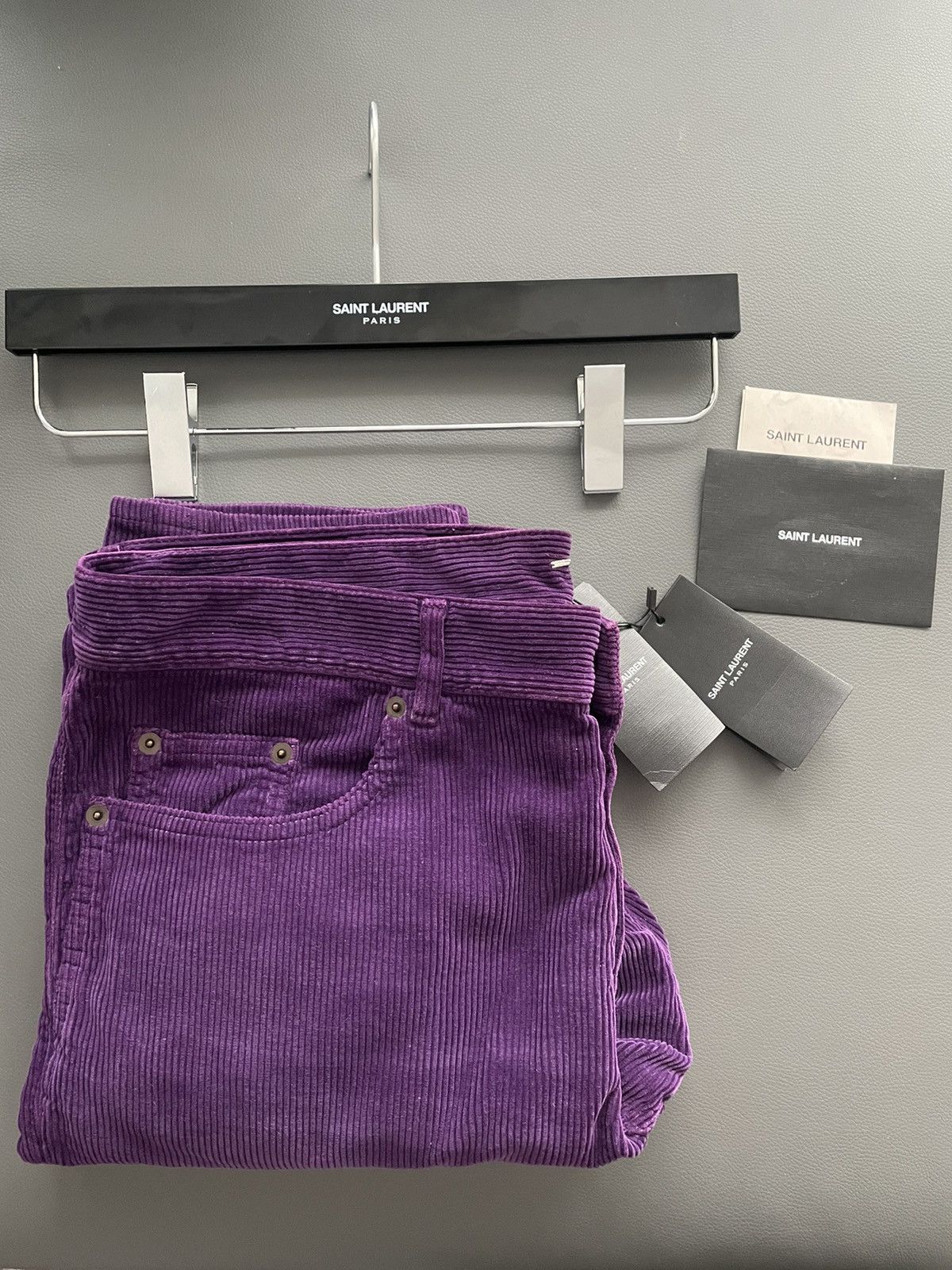 Hedi Slimane × Saint Laurent Paris × Yves Saint Laurent SoldOut Iconic Classic LowWaist Runway Corduroy Skinny Pant Size US 32 / EU 48 - 3 Thumbnail