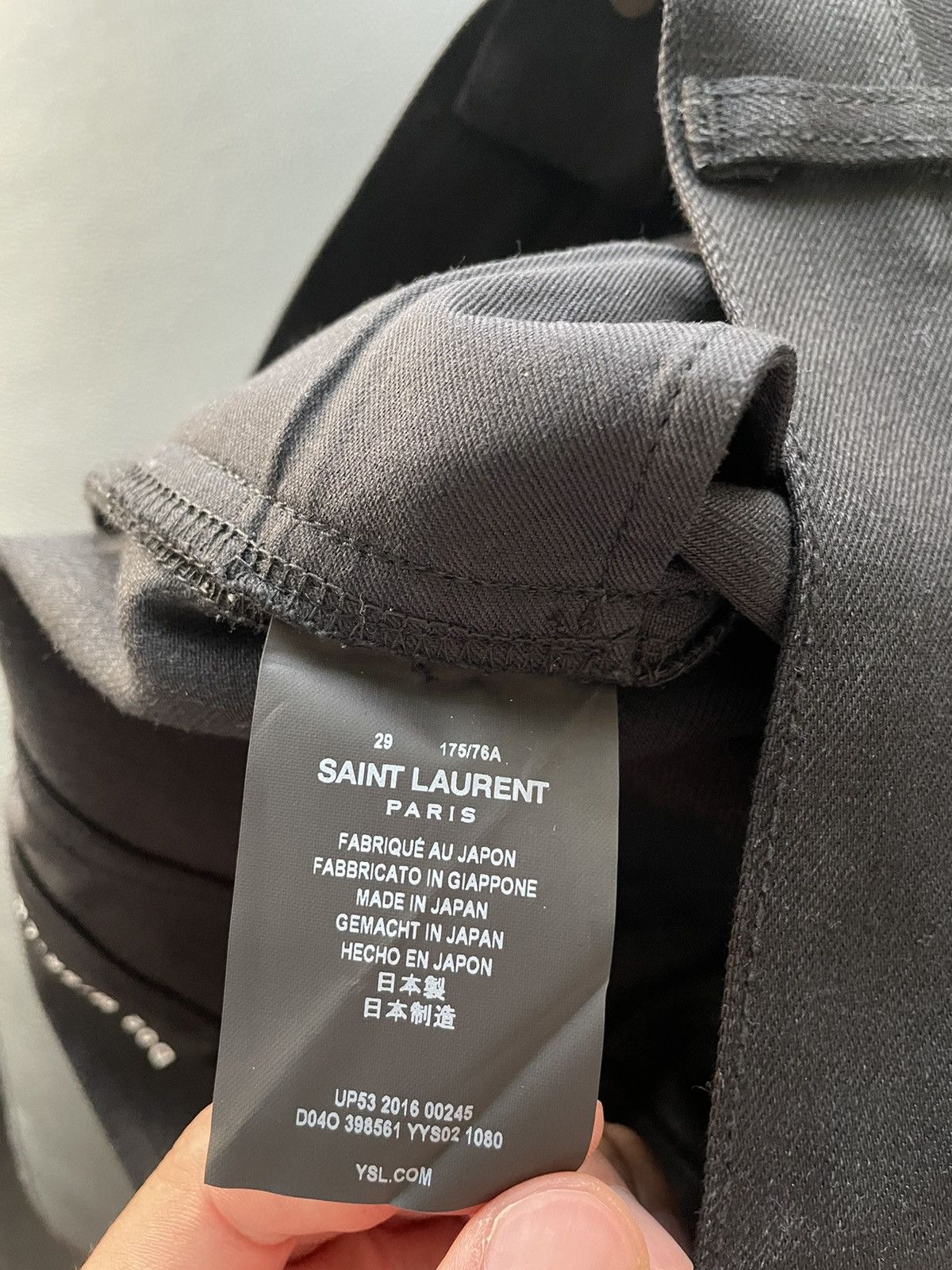 Hedi Slimane × Saint Laurent Paris × Yves Saint Laurent Super Runway Hedi Skinny D02 Ripped Distressed Denim Jeans Size US 27 - 12 Thumbnail