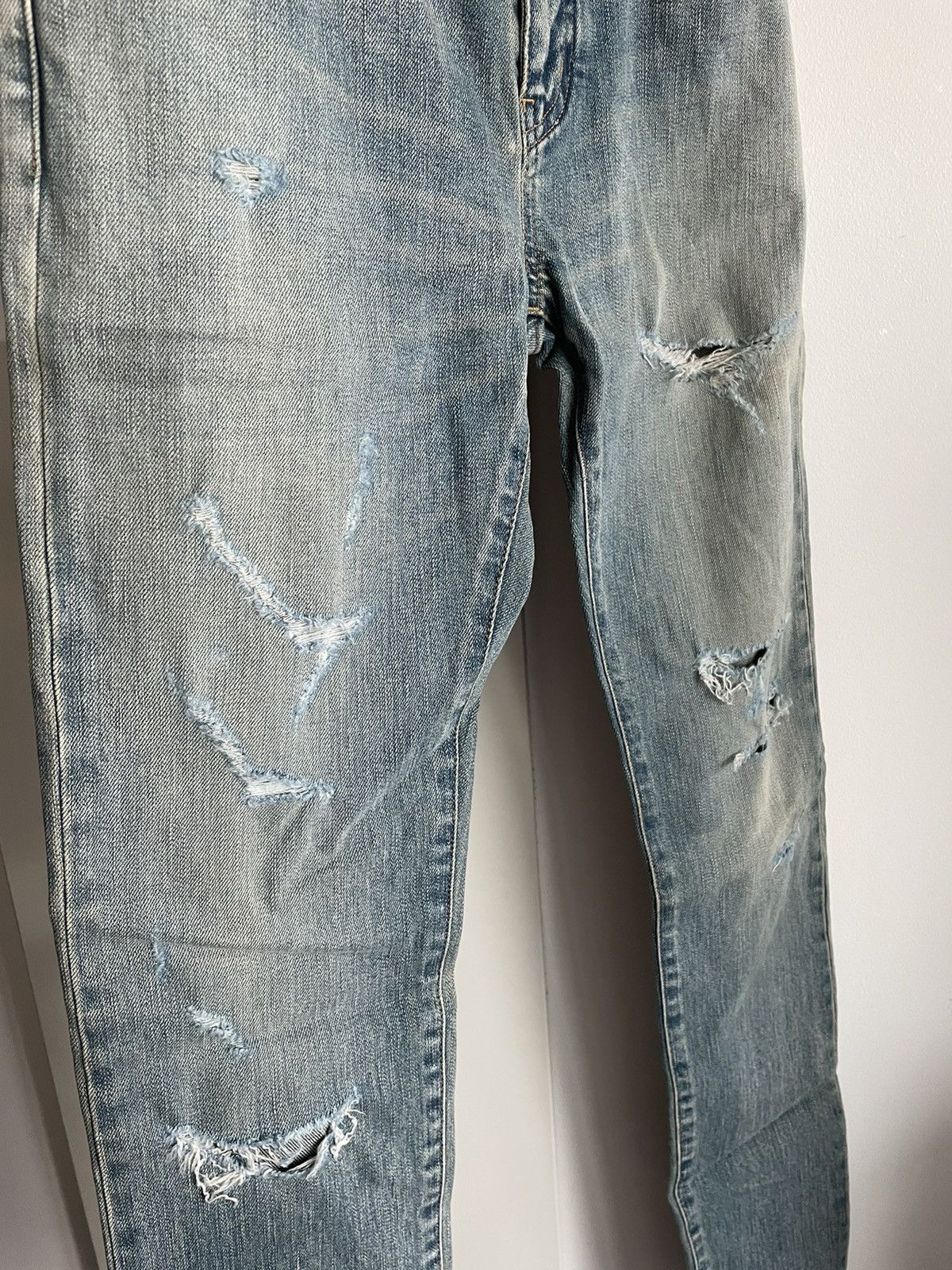 Hedi Slimane × Saint Laurent Paris × Yves Saint Laurent Extremely Rare Brand NEW SS16 Hedi Slimane Crash Trash Denim Size US 29 - 20 Thumbnail