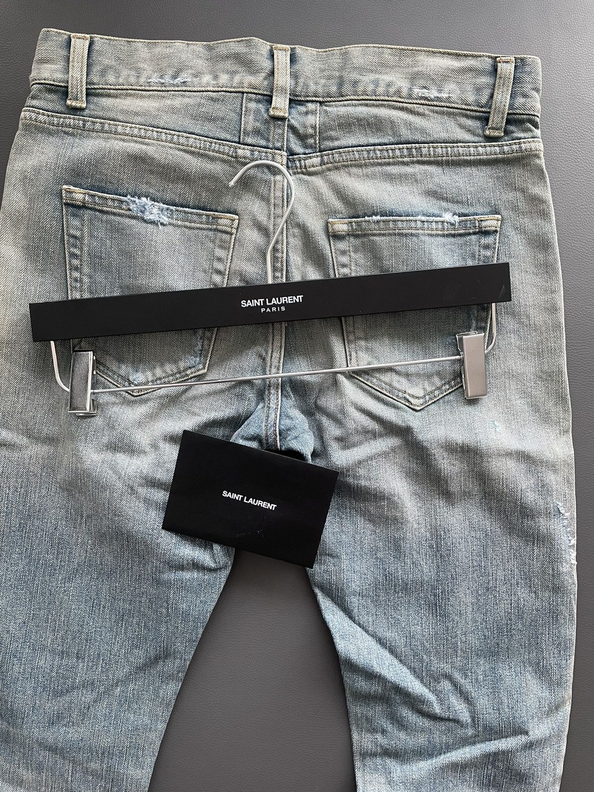 Hedi Slimane × Saint Laurent Paris × Yves Saint Laurent Extremely Rare Brand NEW SS16 Hedi Slimane Crash Trash Denim Size US 29 - 17 Thumbnail