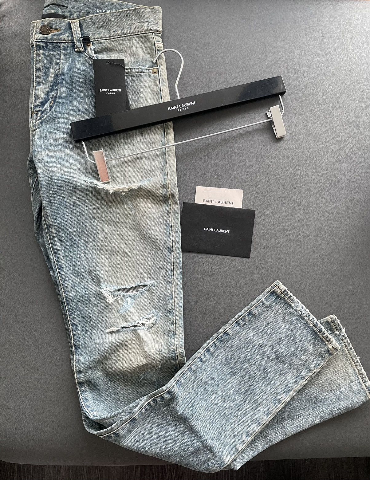 Hedi Slimane × Saint Laurent Paris × Yves Saint Laurent Extremely Rare Brand NEW SS16 Hedi Slimane Crash Trash Denim Size US 29 - 3 Thumbnail