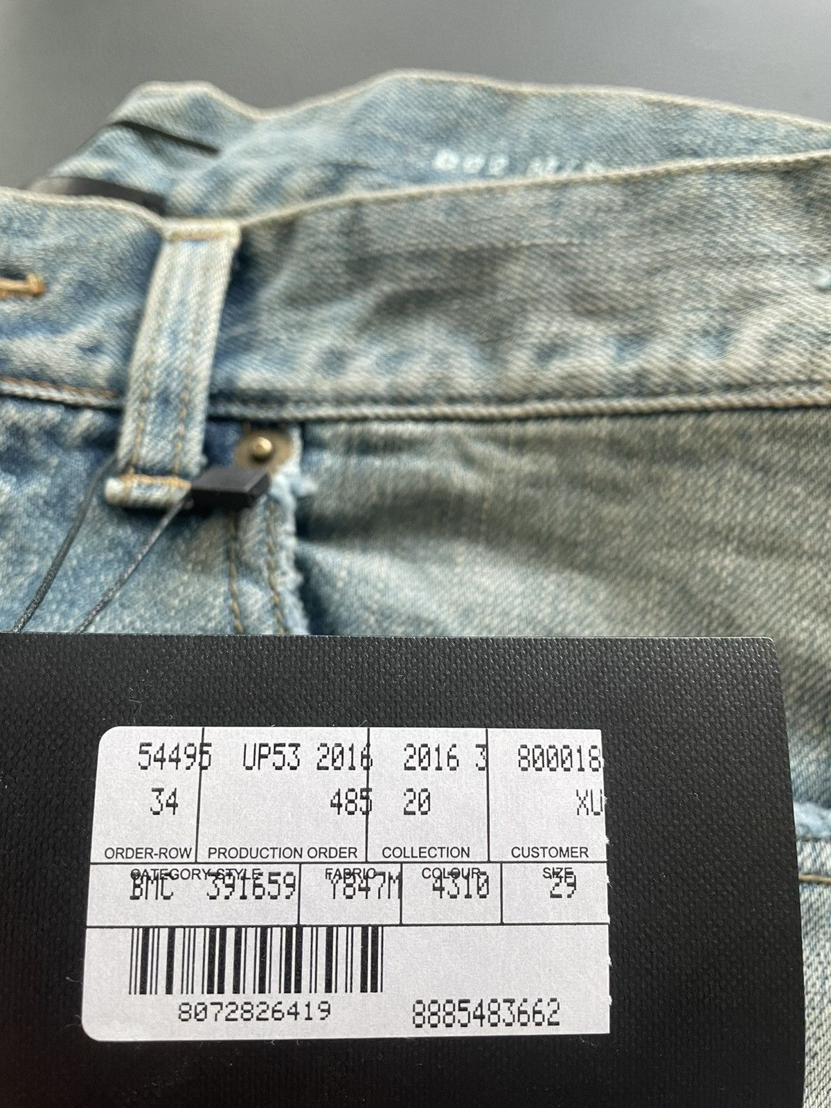 Hedi Slimane × Saint Laurent Paris × Yves Saint Laurent Extremely Rare Brand NEW SS16 Hedi Slimane Crash Trash Denim Size US 27 - 11 Thumbnail
