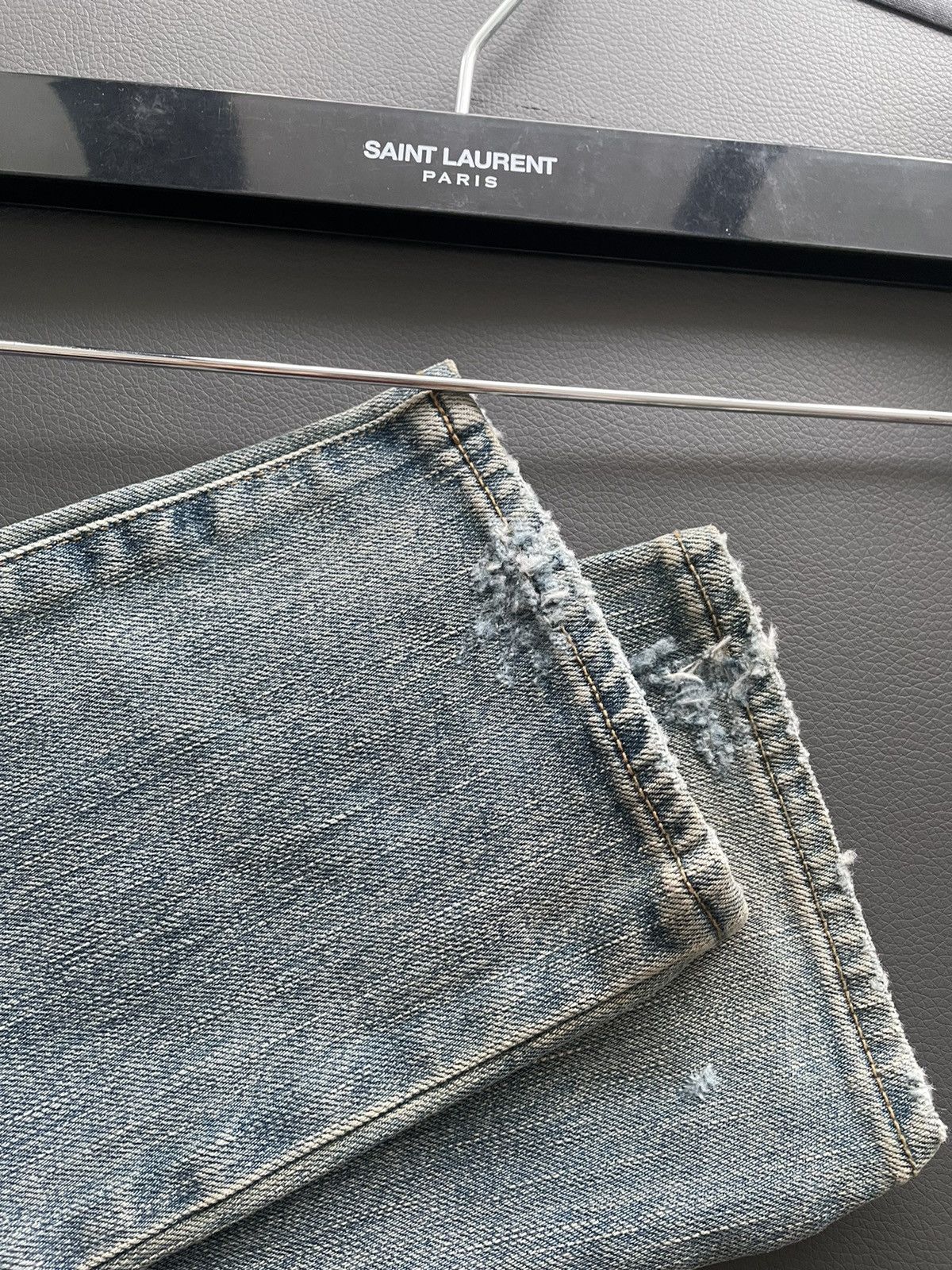 Hedi Slimane × Saint Laurent Paris × Yves Saint Laurent Extremely Rare Brand NEW SS16 Hedi Slimane Crash Trash Denim Size US 27 - 16 Thumbnail
