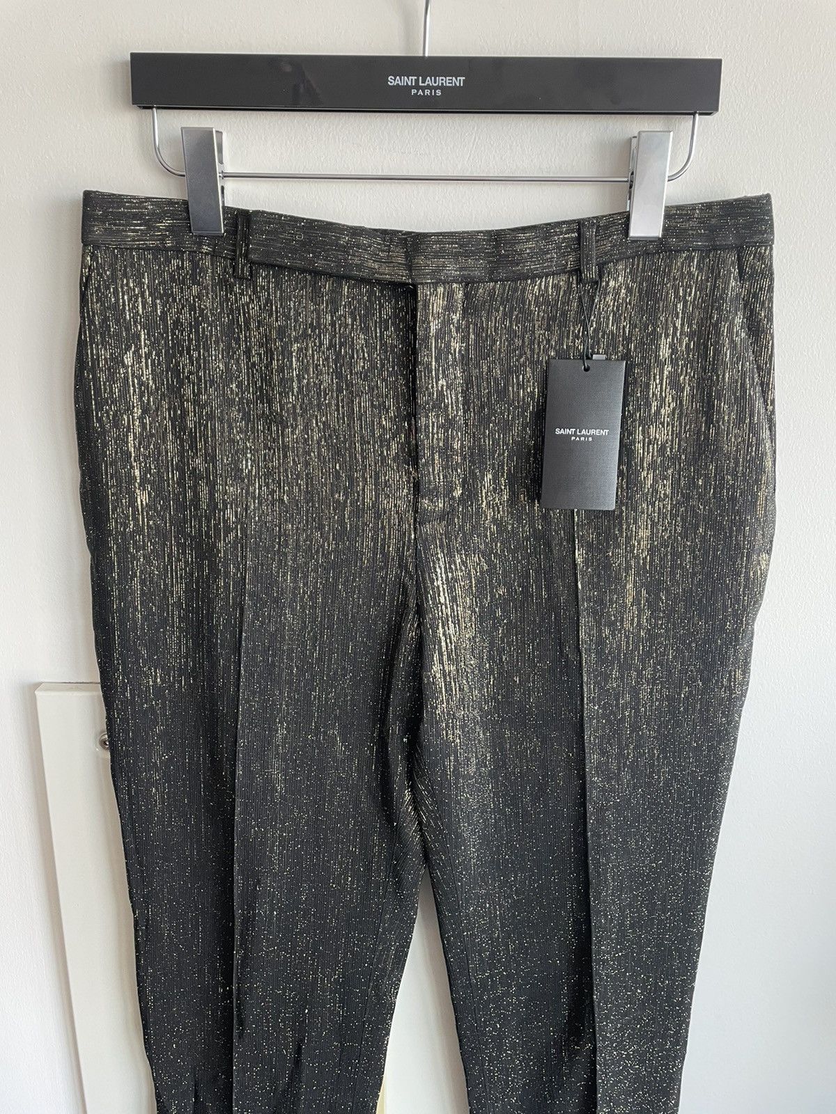Hedi Slimane × Saint Laurent Paris × Yves Saint Laurent Brand NEW Rare $2,750 Super Runway Pure Silk Dress Pant Size US 31 - 4 Thumbnail