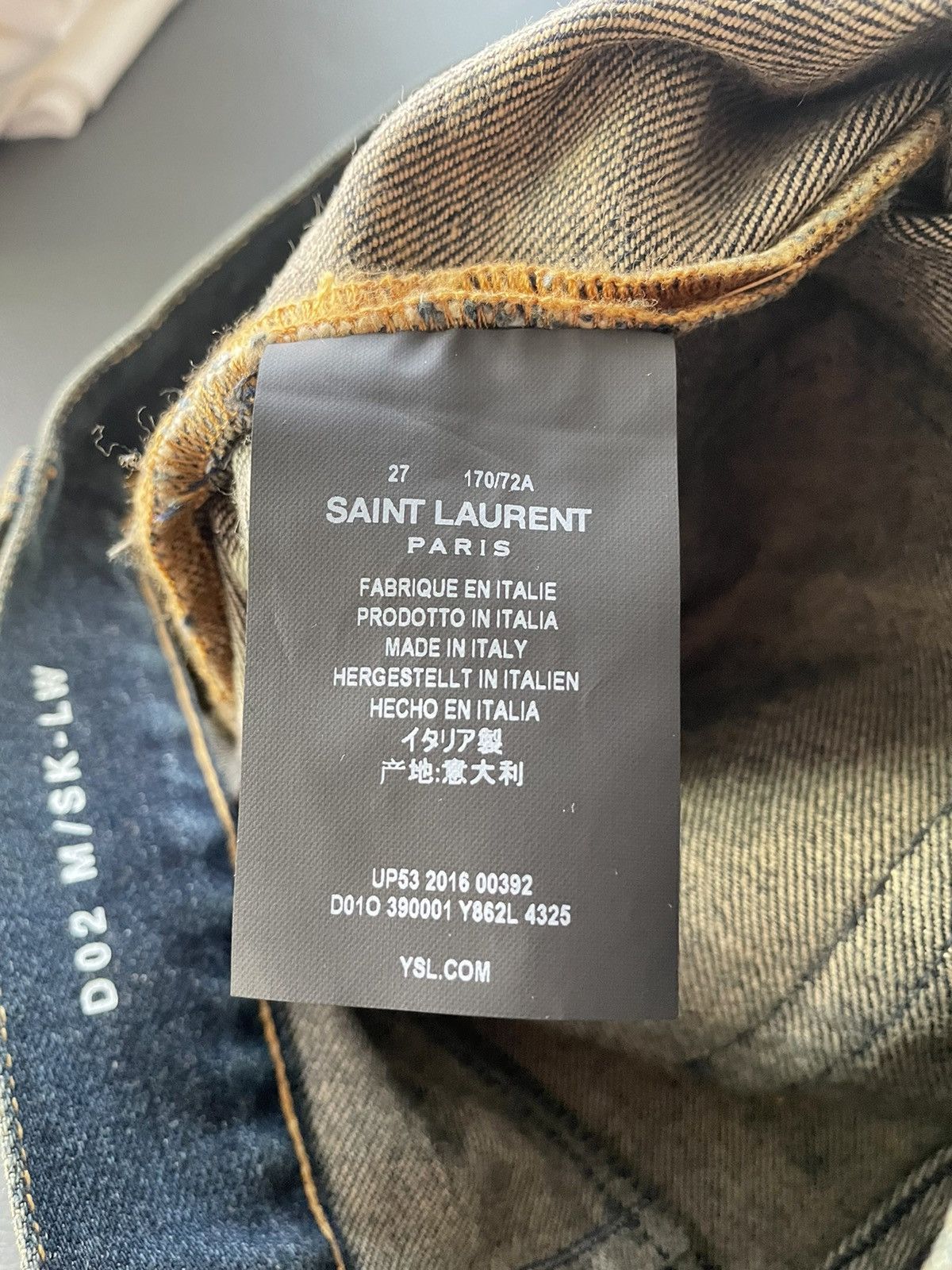 Hedi Slimane × Saint Laurent Paris × Yves Saint Laurent Brand New Super Runway 2016 Hedi Brand NEW Skinny SS16 Jeans Size US 27 - 9 Thumbnail